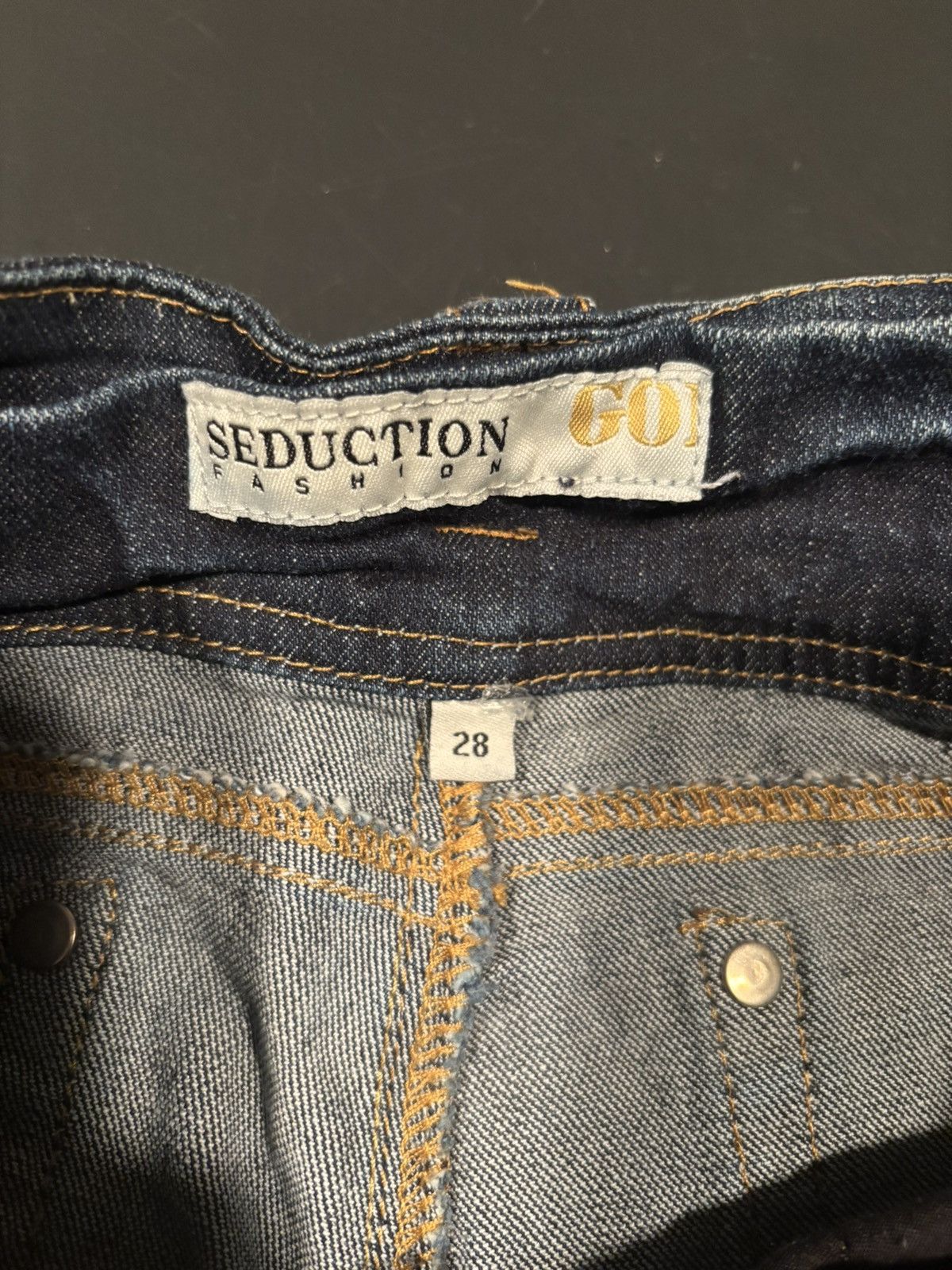 Other Grunge Punk Rock Y2K Style Women’s Dark Wash Denim Jeans Size 28" / US 6 / IT 42 - 6 Thumbnail