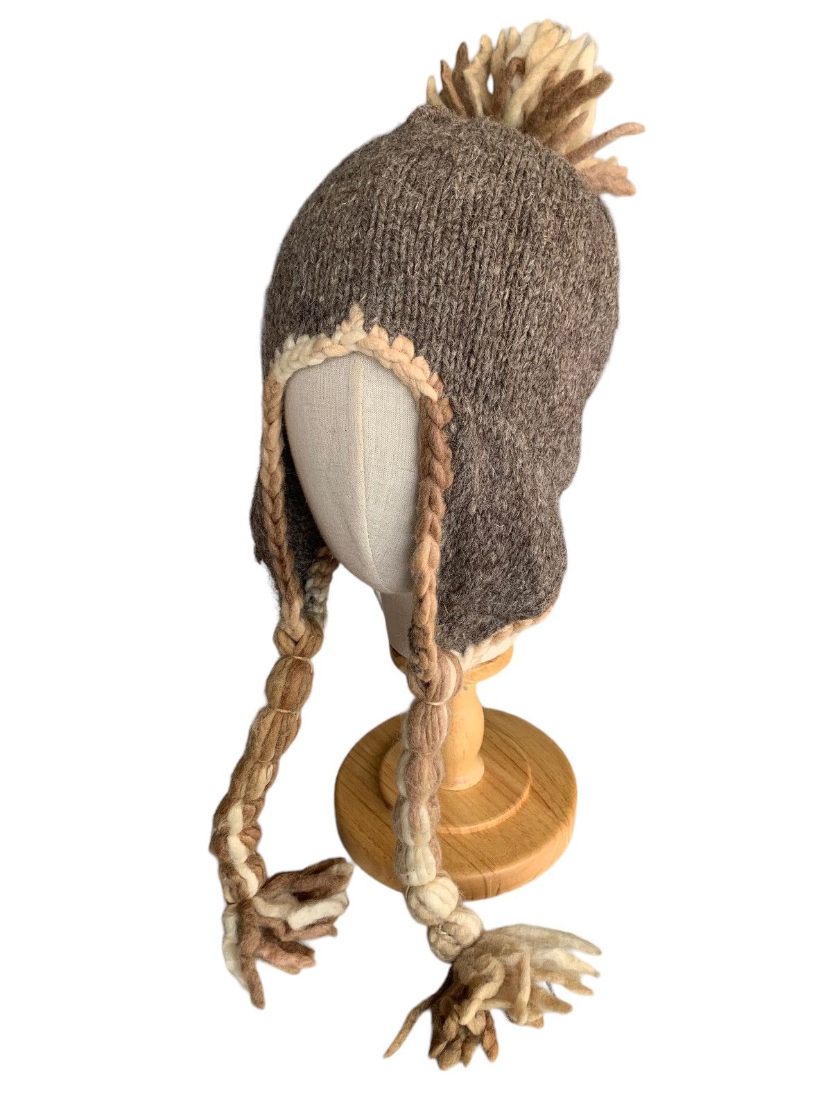 Japanese Brand × Kapital × Vintage Grace Knitted Earflap Wool Beanie Hats Size ONE SIZE - 3 Thumbnail