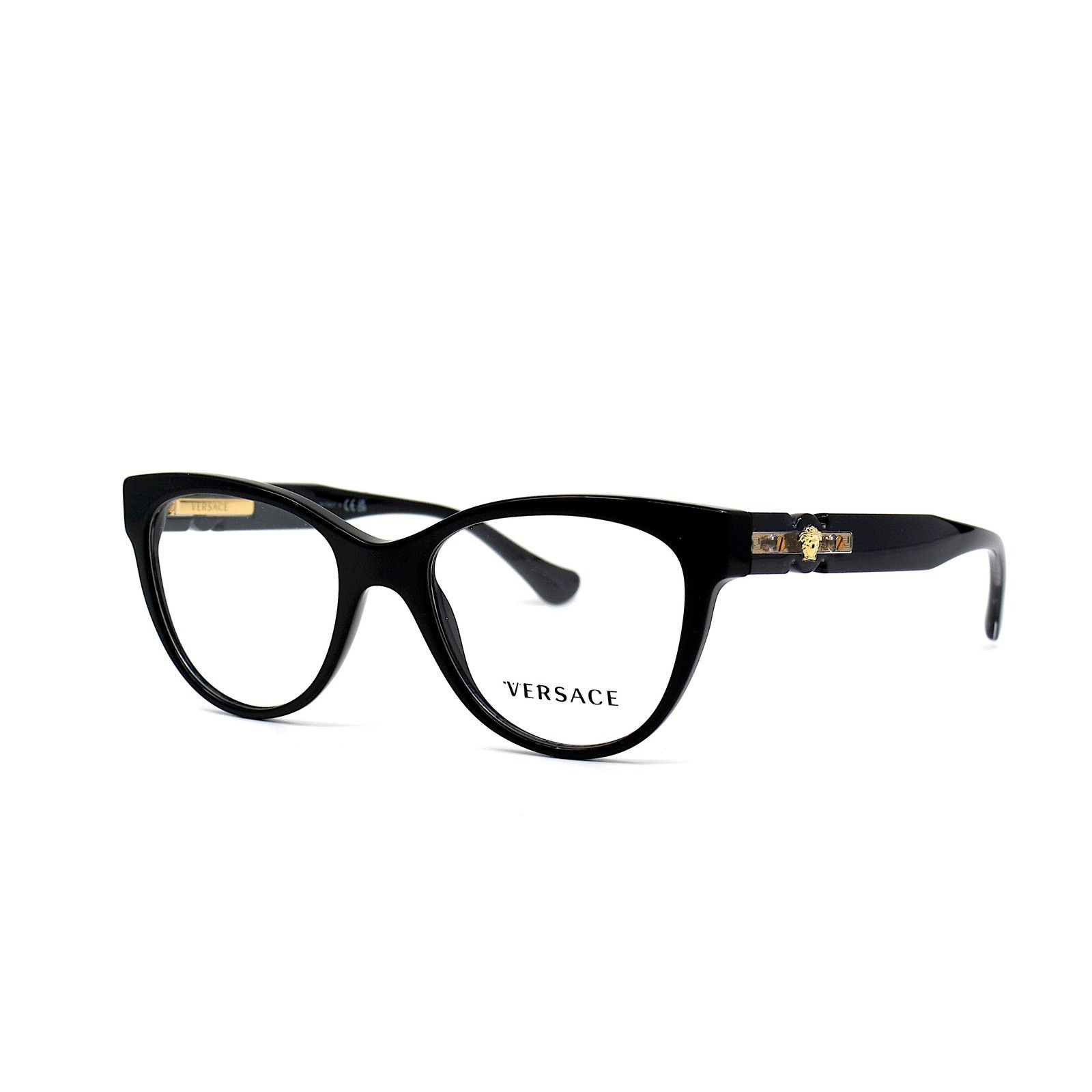 Versace NEW VERSACE VE3304 GB1 BLACK AUTHENTIC EYEGLASSES FRAME Size ONE SIZE - 3 Thumbnail