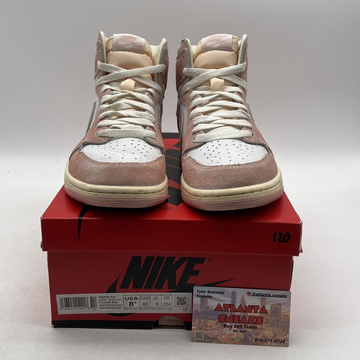 Jordan Brand Wmns air Jordan 1 high washed pink Size US 8.5 / EU 41-42 - 2 Thumbnail