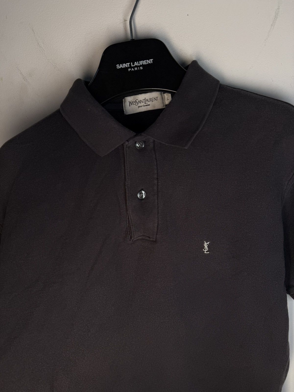 Yves Saint Laurent Grey YSL Polo Shirt Summer YSL Shirt YSL Tee Vintage Size US M / EU 48-50 / 2 - 8 Thumbnail