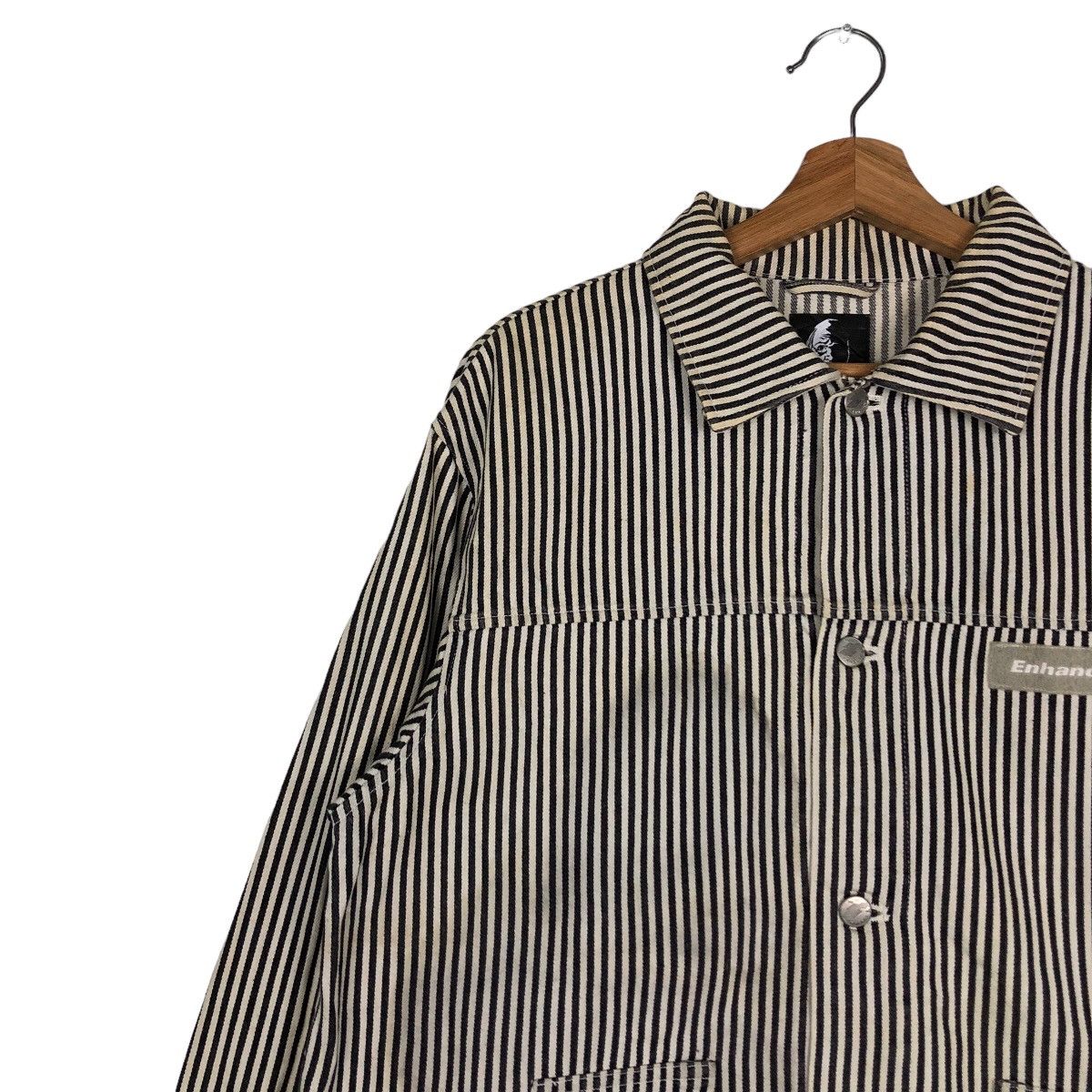 Japanese Brand 🔥Vintage Striped Hickory Chore Jacket Enhanced Japan Made Size US XL / EU 56 / 4 - 7 Thumbnail