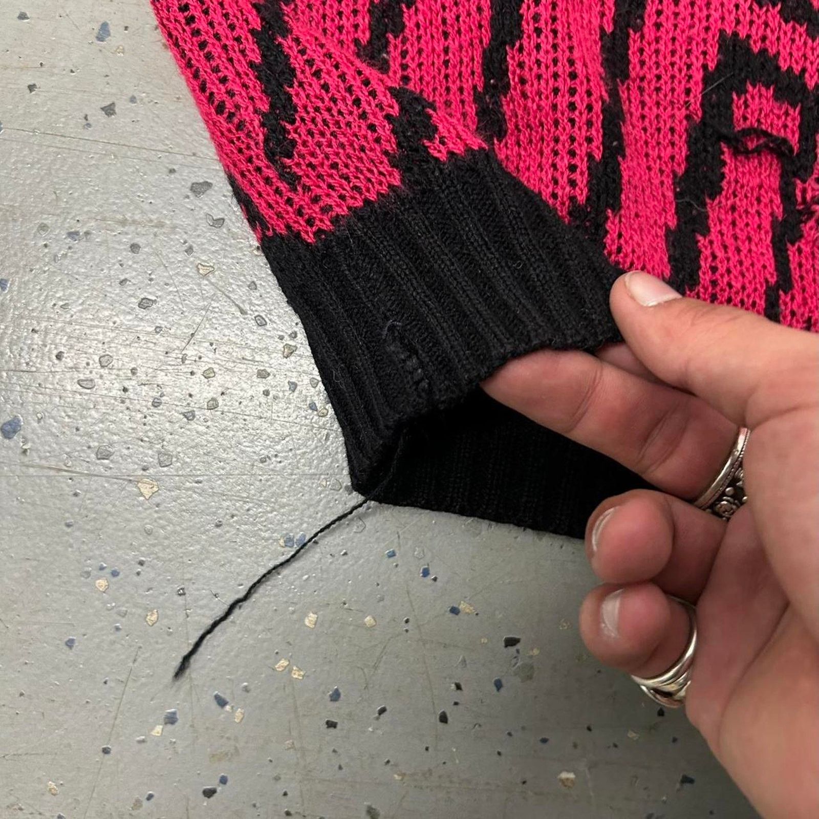 Other Pink and black vintage 80s sweater Size L / US 10 / IT 46 - 5 Thumbnail