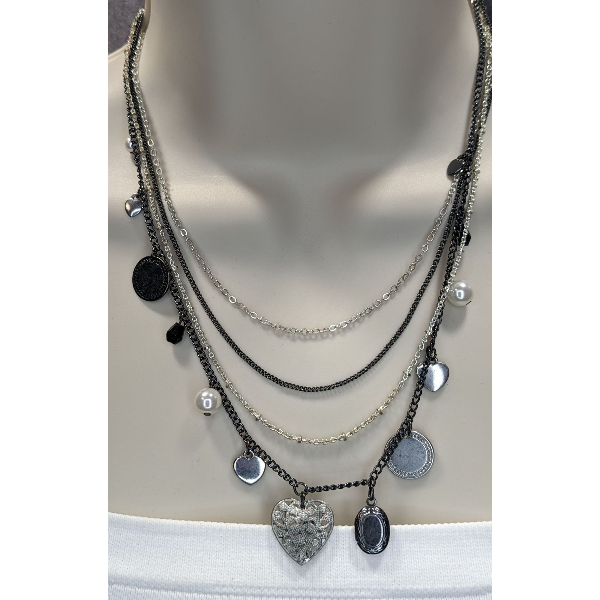 Express Y2K Victorian Style Express Charm Necklace With Tiny Locket Size ONE SIZE - 6 Thumbnail