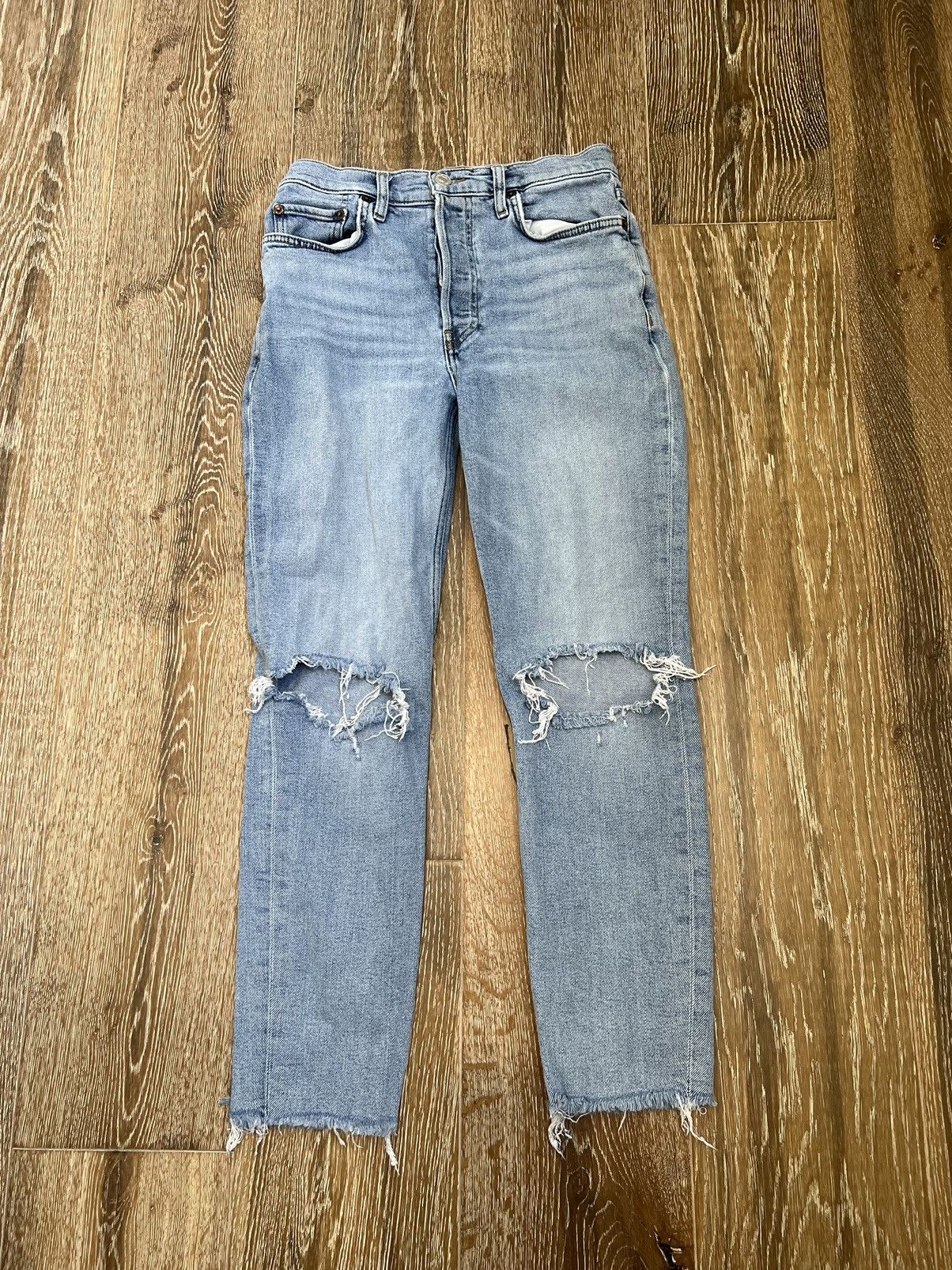 RE/DONE Re/done 90s High Tide Ankle Crop Jeans Size 27" / US 4 / IT 40 - 1 Thumbnail