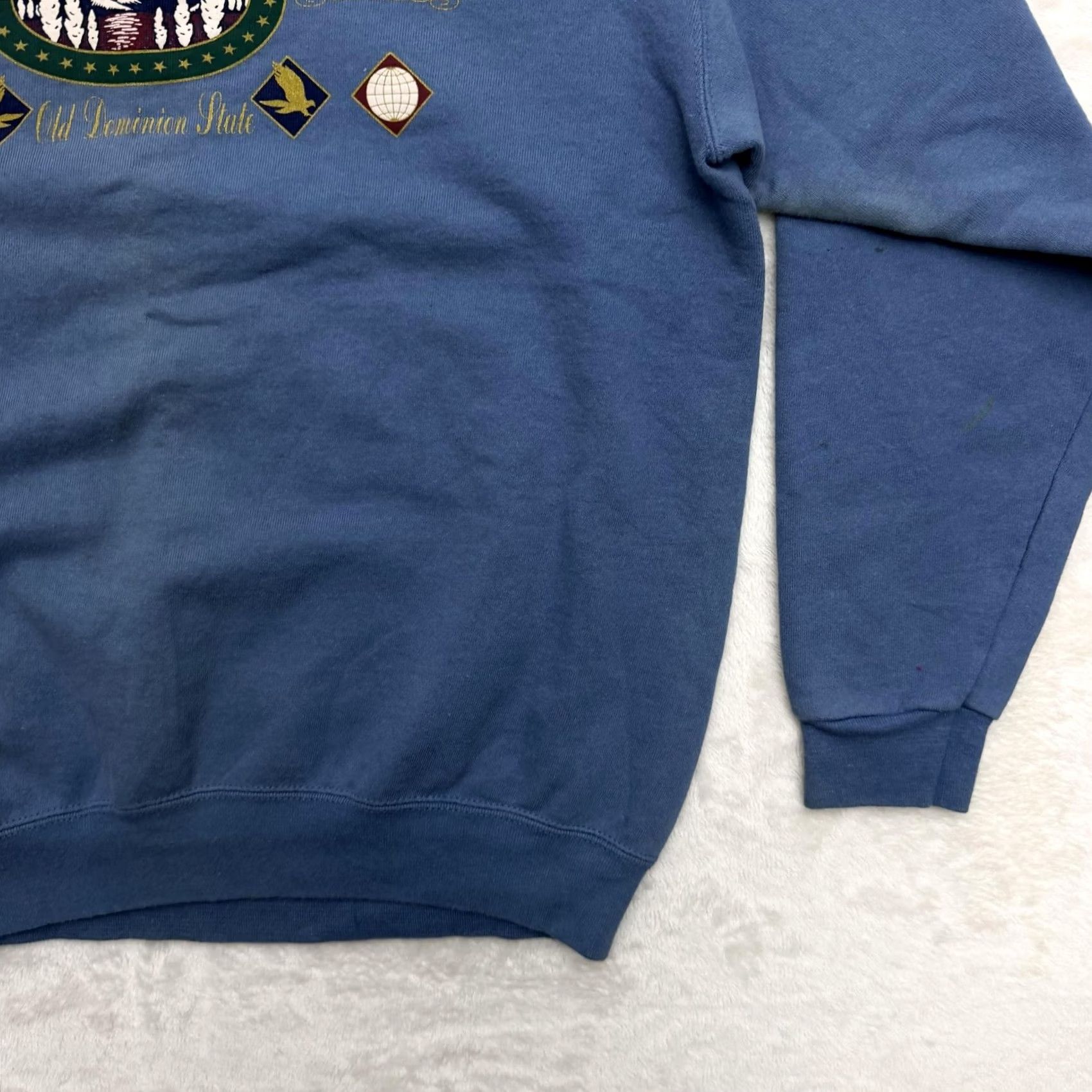 Vintage VINTAGE Oneita Virginia Sweatshirt Mens XL Blue Graphic Print USA Fleece Crew Neck Pullover Cotton Polyester Size US XL / EU 56 / 4 - 4 Thumbnail