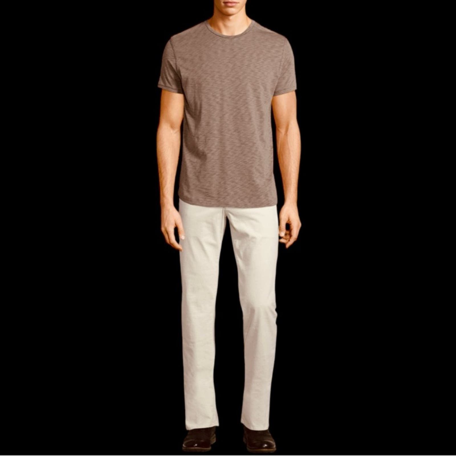 image of Ag Adriano Goldschmied Adriano Goldschmied Tan/khaki Straight Leg Pants | Size 26R in Cream, Men's
