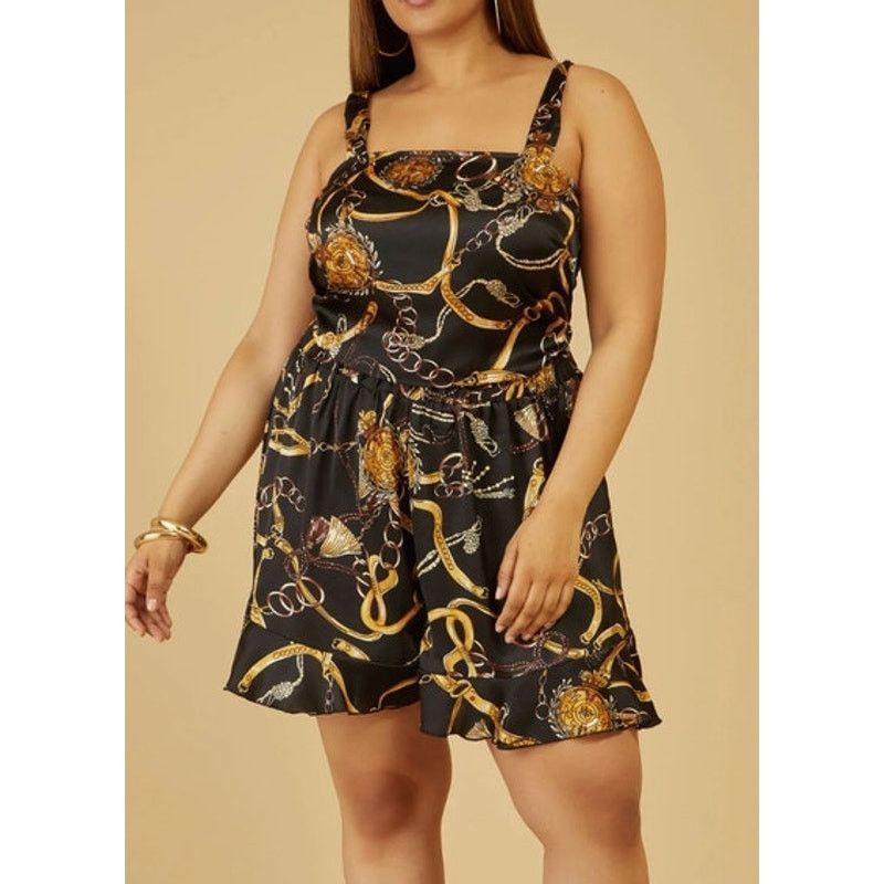 Other PLUS Size 3X | 22/24W | Status Print Shorts & Top | 2-pc set Size 42" / US 20 - 1 Thumbnail