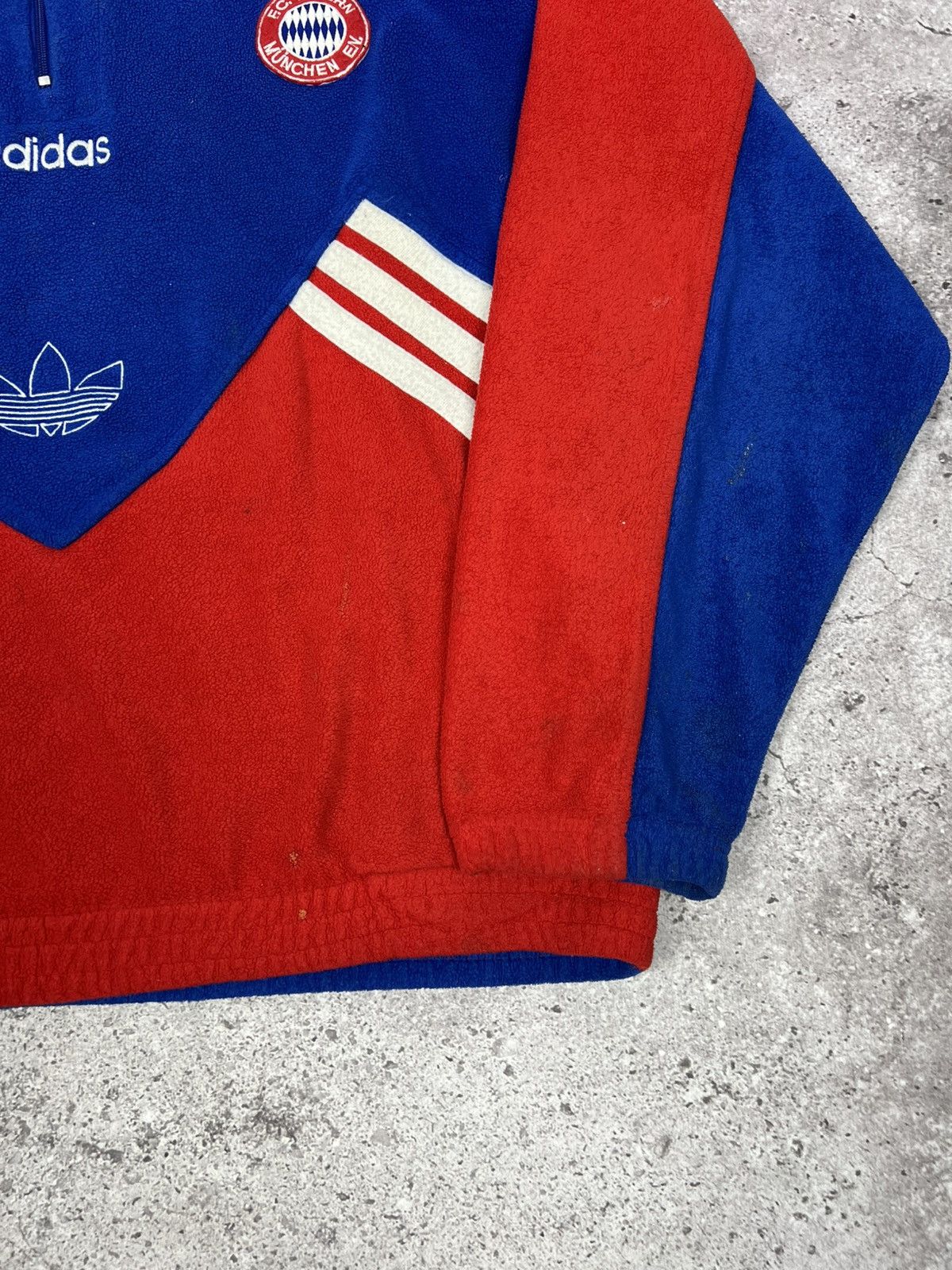 Adidas Vintage Bayern Munich 1995/96 Adidas Fleece 1/4 Zip Jacket Size US L / EU 52-54 / 3 - 8 Thumbnail