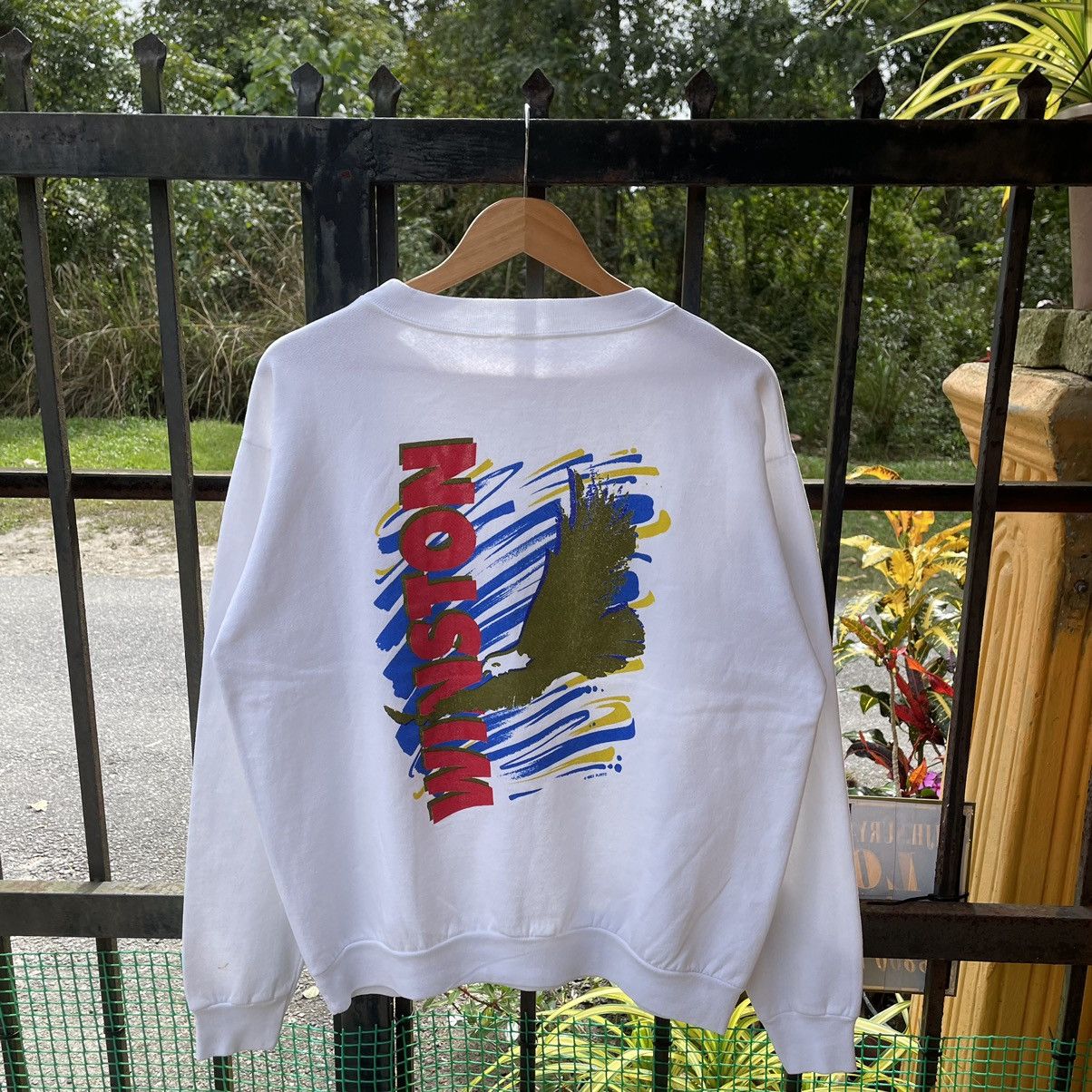 Vintage 🔥Vintage 1992 Winston Big Logo Design Sweatshirts Size US M / EU 48-50 / 2 - 1 Thumbnail