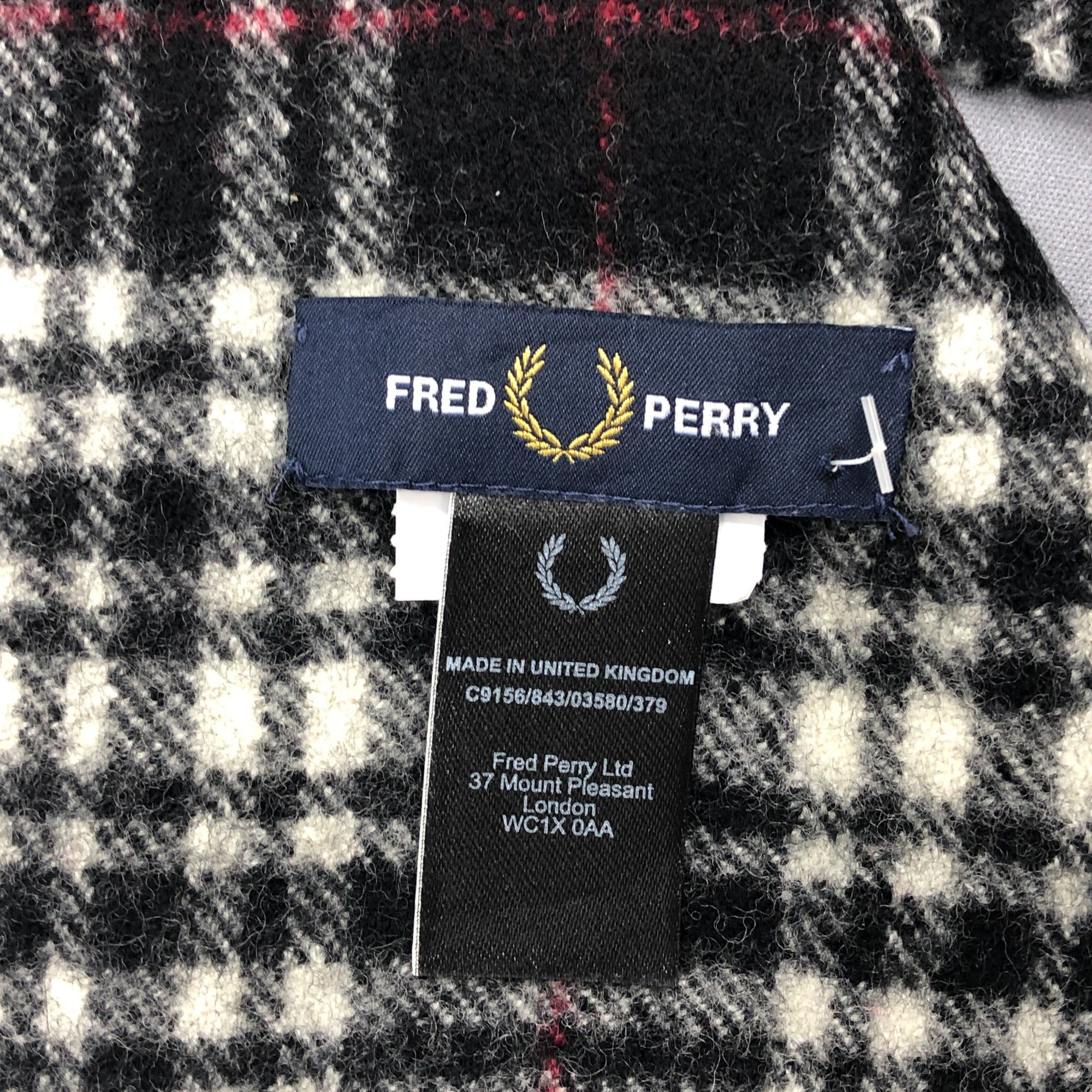 Fred Perry Vintage Fred Perry Scarf Muffler Wool Tartan Plaid Scarves Size ONE SIZE - 5 Thumbnail