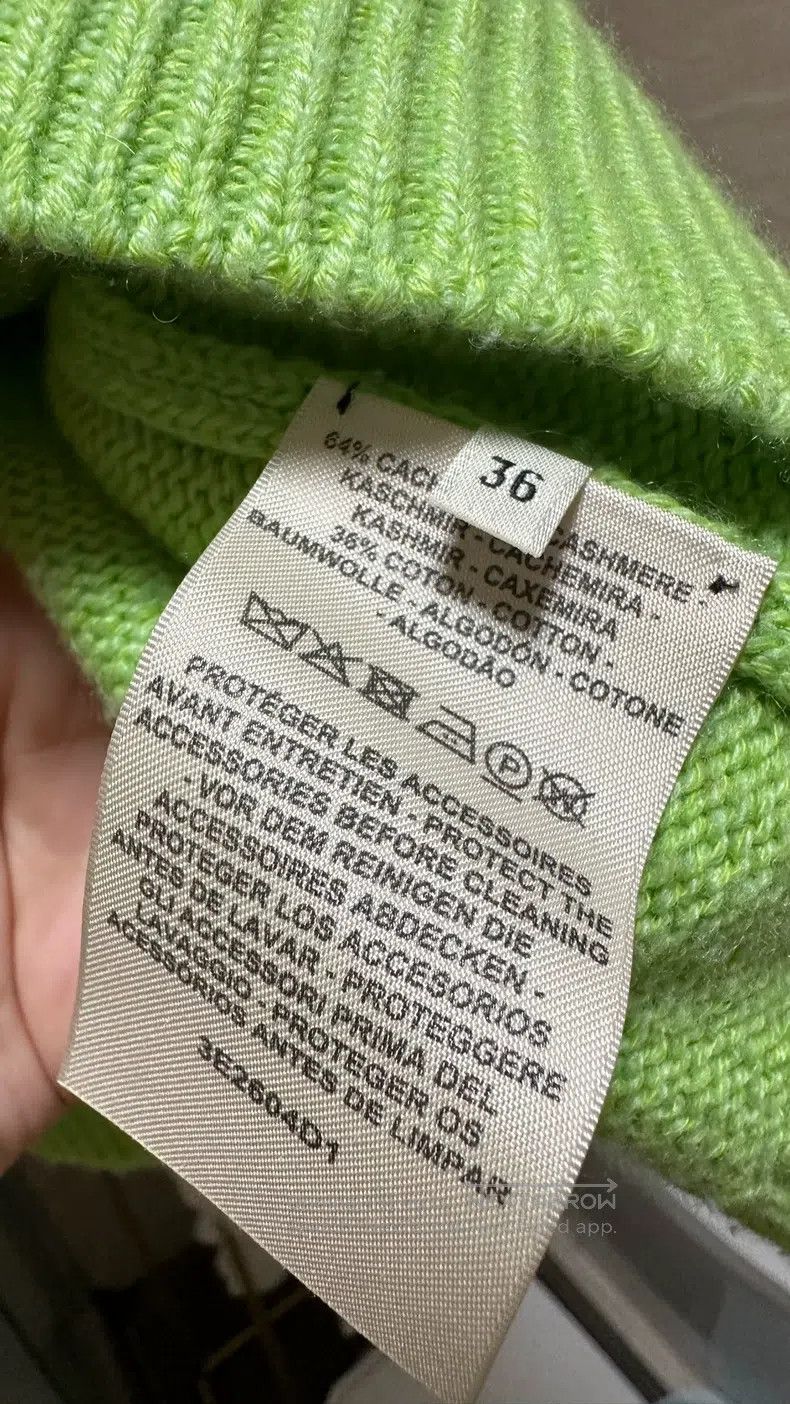 Hermes Hermes Apple green cashmere knit sweater Size XS / US 0-2 / IT 36-38 - 7 Thumbnail