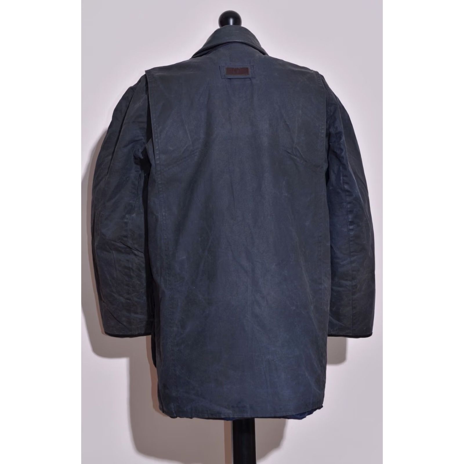 Belstaff VINTAGE Belstaff Waxed Leather Trim Jacket Mens M Shooting Coat 80s Blue Waxed Cotton Hunting Casual Travel Size US M / EU 48-50 / 2 - 5 Thumbnail