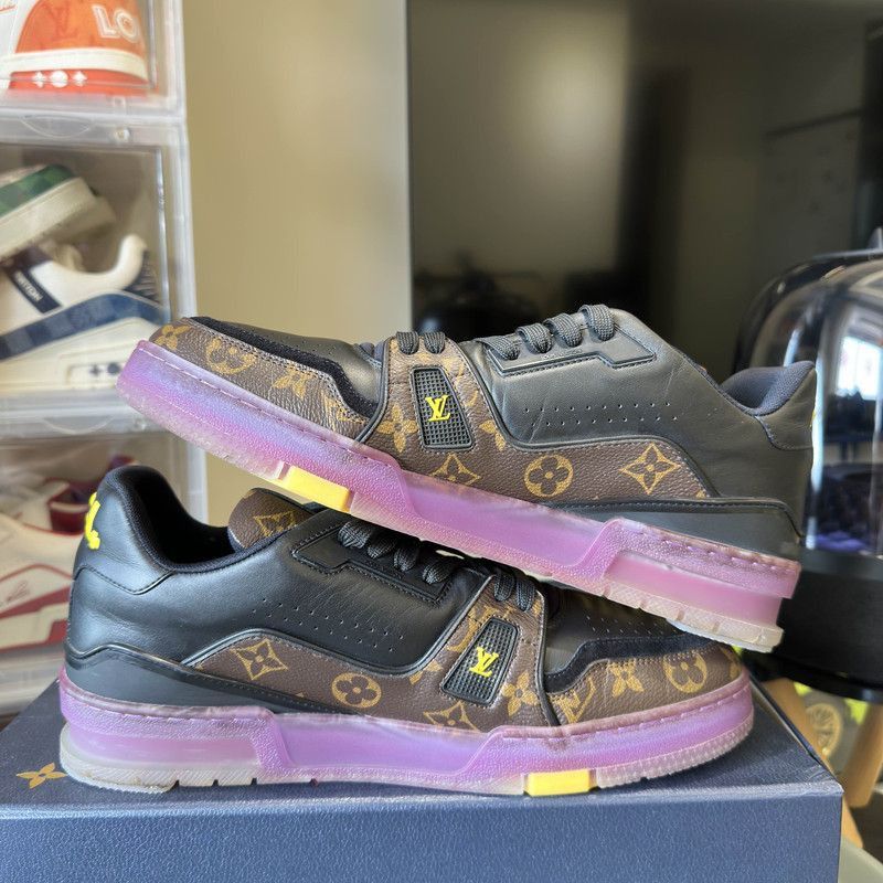 Louis Vuitton Louis Vuitton Trainer Casual Sneakers in Lakers Colorway 00 Size US 9.5 / IT 39.5 - 6 Thumbnail