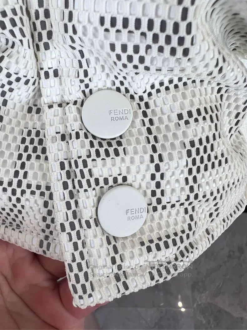 Fendi Fendi White Printed Logo Jacket Size US M / EU 48-50 / 2 - 4 Thumbnail