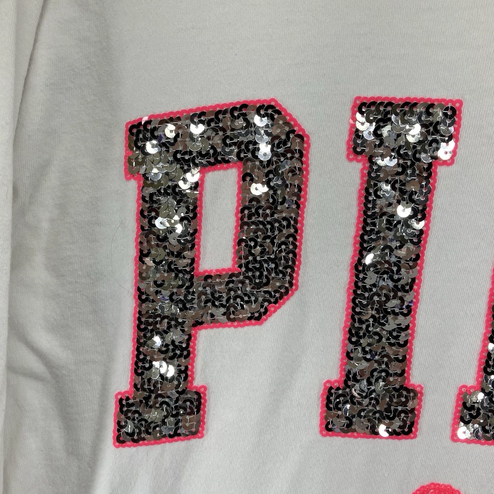 Pinko Pink Women’s Sequin Long Sleeve Shirt Small Bright Pink & Sliver 2015 y2k Cotton Size S / US 4 / IT 40 - 7 Thumbnail