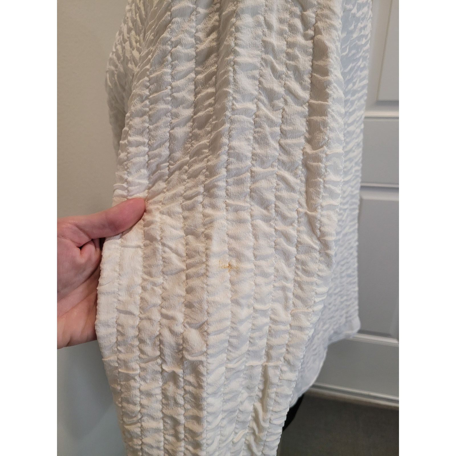 Eileen Fisher Eileen Fisher Silk Quilted Open Front Jacket – Ivory – M Size M / US 6-8 / IT 42-44 - 10 Thumbnail