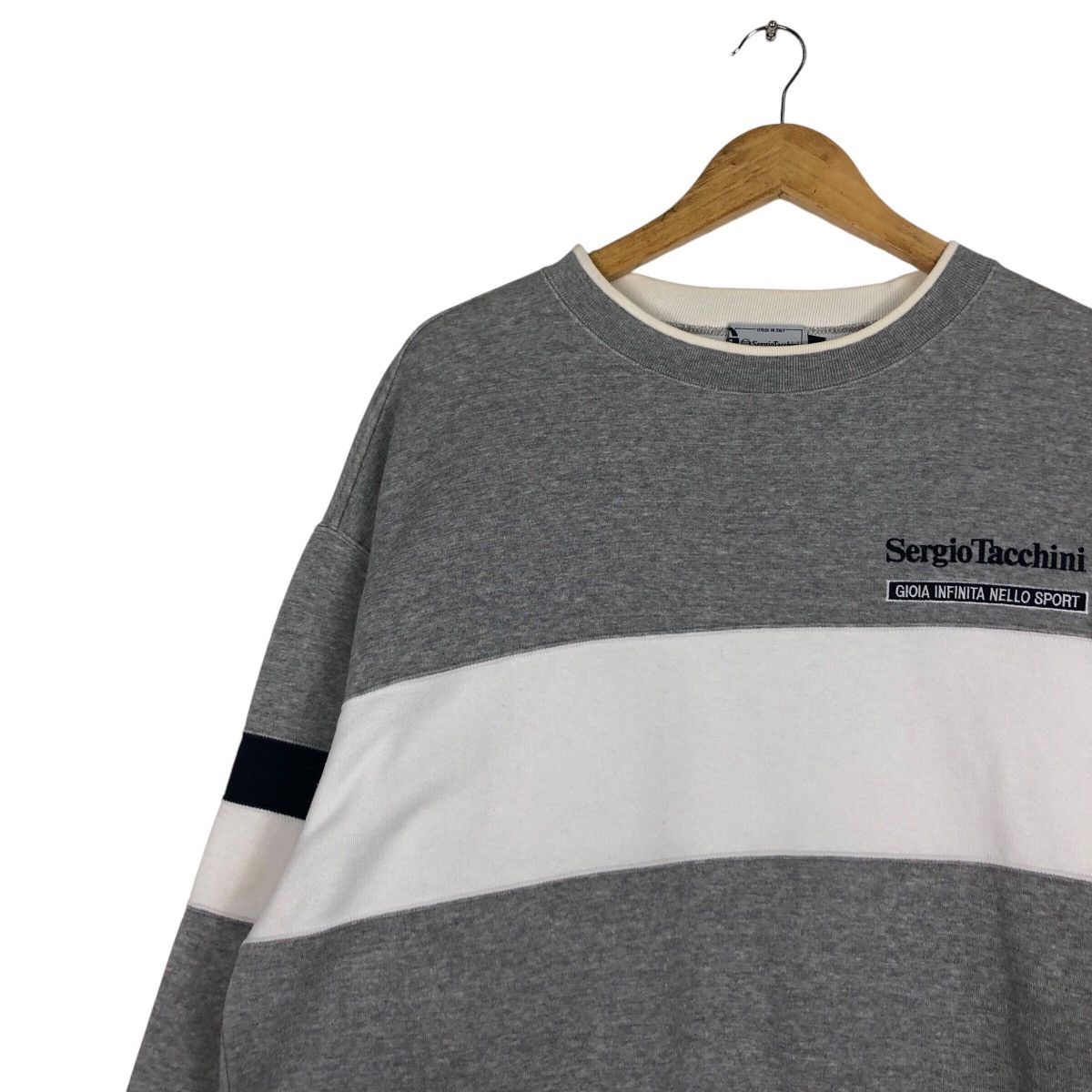 Sergio Tacchini × Vintage Vintage Sergio Tacchini Sweatshirt 90s Collection Large Size US L / EU 52-54 / 3 - 6 Thumbnail