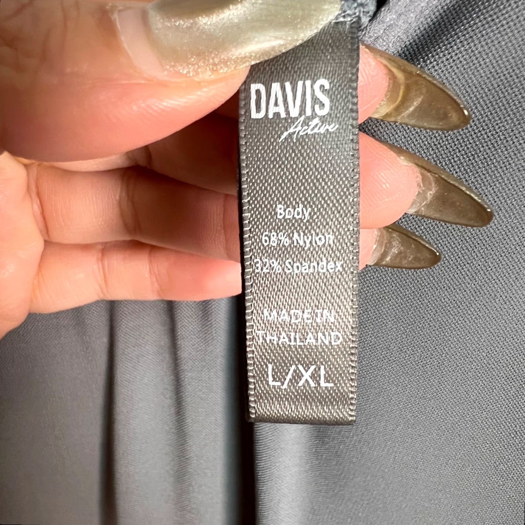 Vintage Davis Active Womens Gray Maxi Dress L/XL Nylon Spandex Blend Size L / US 10 / IT 46 - 3 Thumbnail