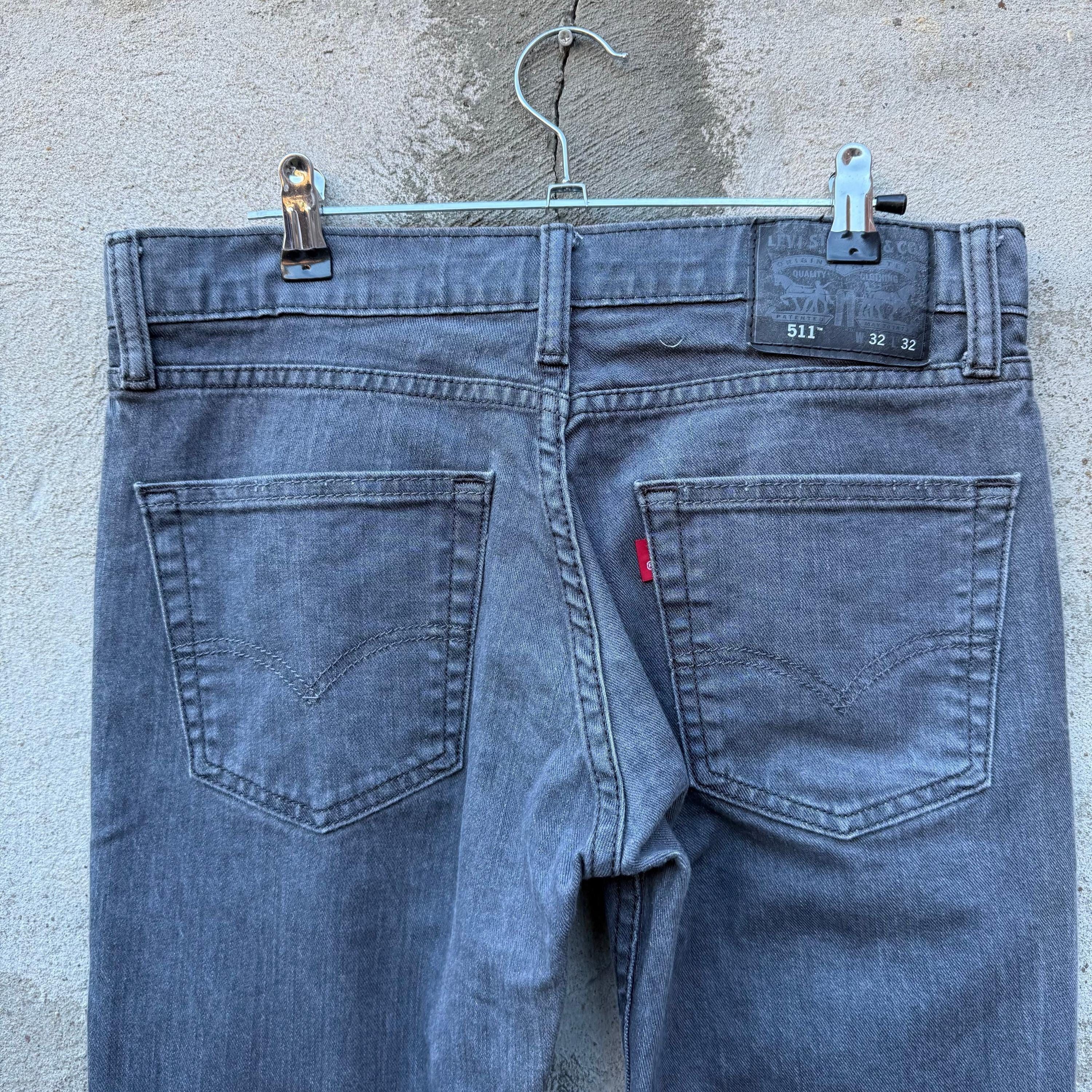 Levi's × Vintage Faded Black Levi's 511 Denim Jeans Size US 31 - 6 Thumbnail