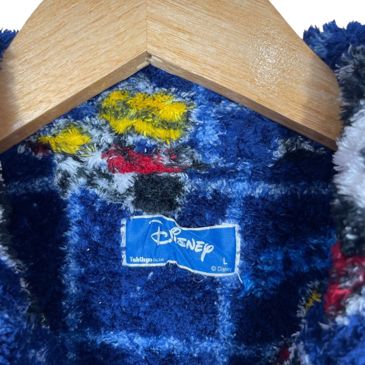 Disney Vintage Disney Mickey Mouse Fleece Jacket All Over Print Size US L / EU 52-54 / 3 - 3 Thumbnail