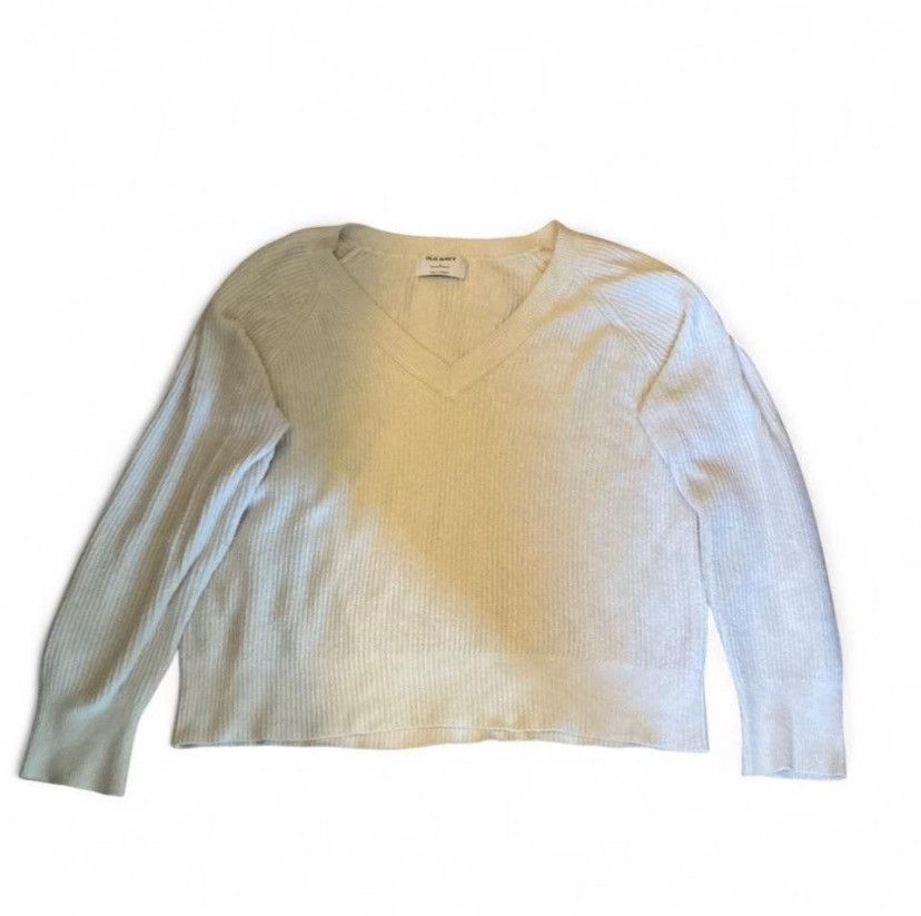 Old Navy Cream colored Old Navy V-neck sweater Size S / US 4 / IT 40 - 1 Thumbnail