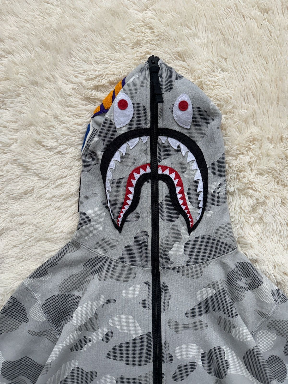 Bape A BATHING APE DOT CAMO SHARK WIDE FULL ZIP HOODIE 17AW Size US S / EU 44-46 / 1 - 4 Thumbnail