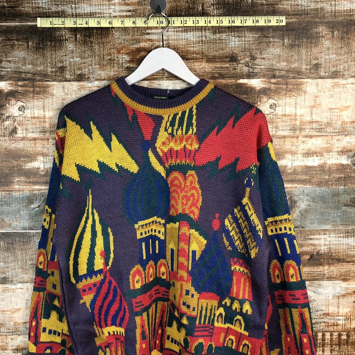 Japanese Brand This Is Power Purple art vintage sweatshirt Knitwear #A1248 Size US M / EU 48-50 / 2 - 2 Thumbnail