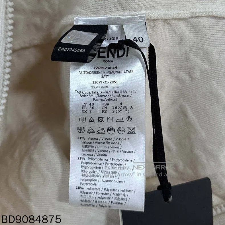 Fendi Fendi Embroidered logo maxi dress with relief design Size XS / US 0-2 / IT 36-38 - 4 Thumbnail