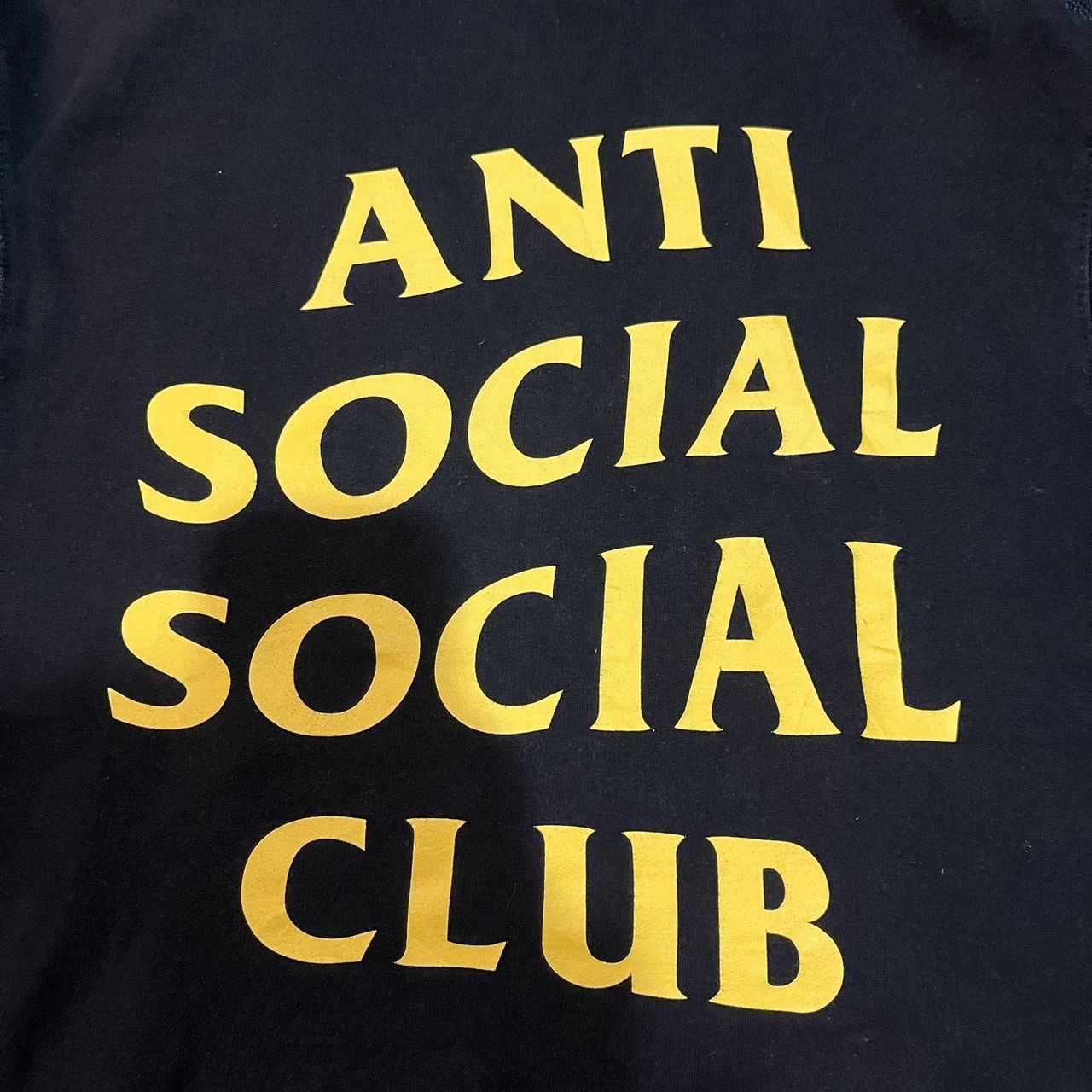 Anti Social Social Club ASSC 'HMU' Smiley Face Yellow on Black Hoodie Sweatshirt Size US S / EU 44-46 / 1 - 5 Thumbnail