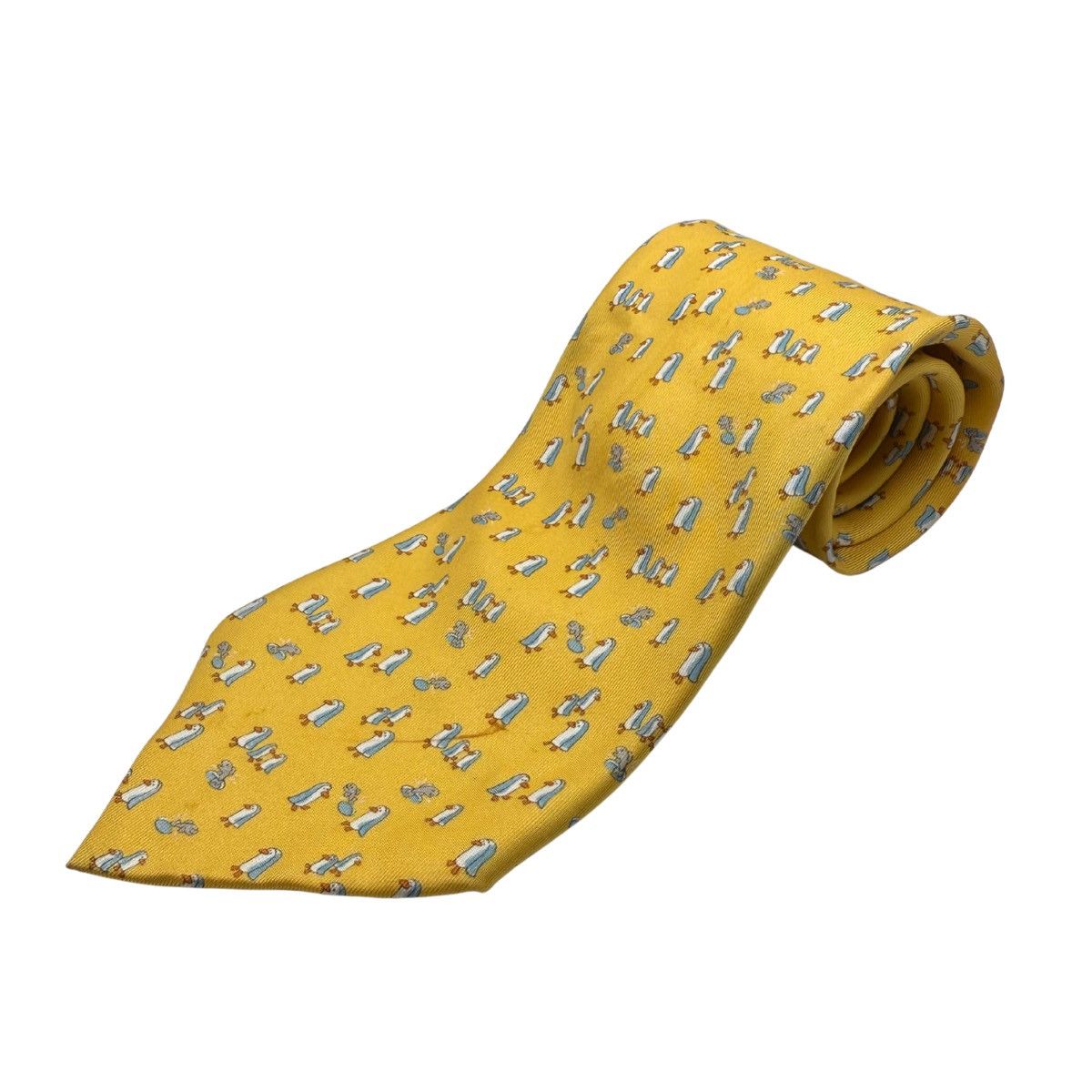 Salvatore Ferragamo Salvatore Ferragamo Silk Tie, Yellow, Made in Italy Size ONE SIZE - 1 Thumbnail