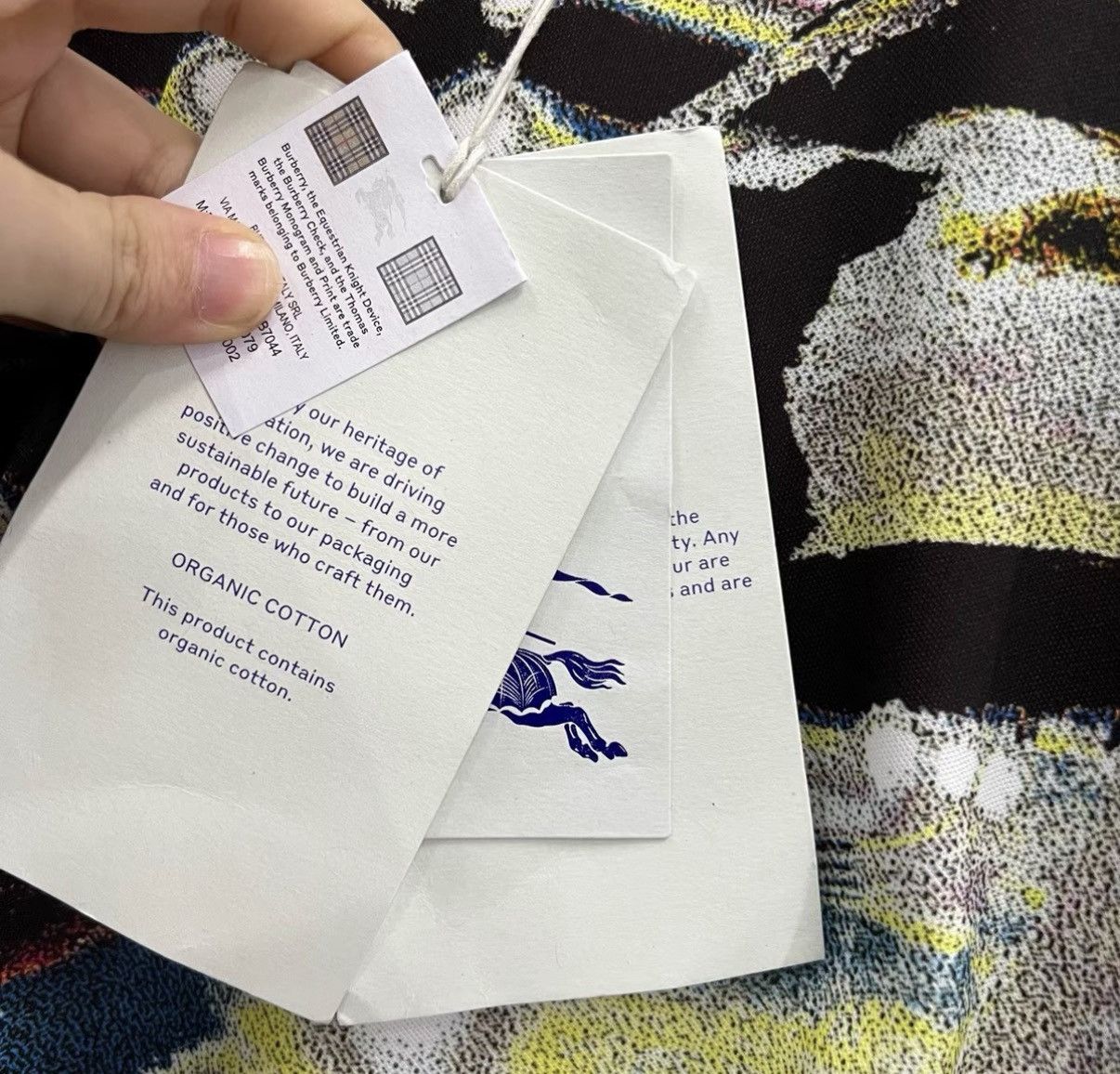 Burberry Burberry Letter Swan Printed Long Sleeve J41 Size US S / EU 44-46 / 1 - 5 Thumbnail