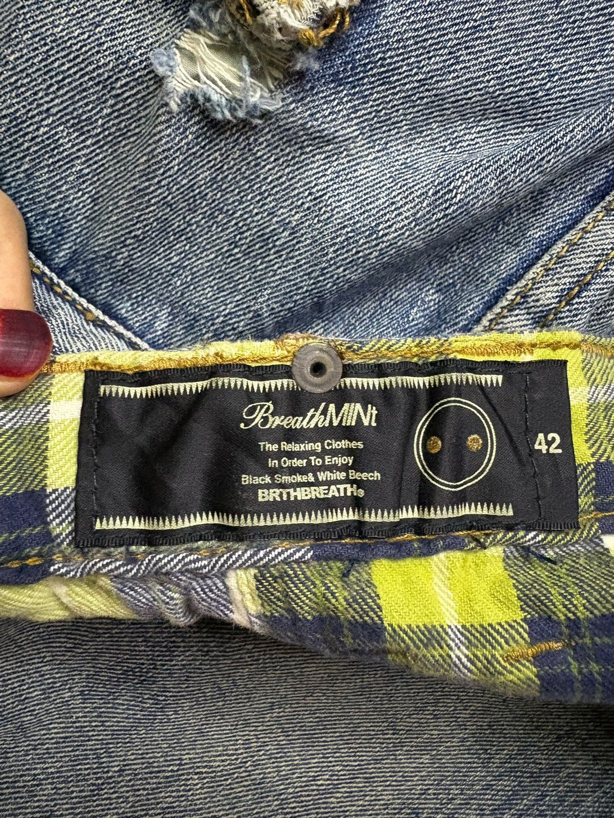 Japanese Brand Vintage Breathmint Double Waist Mud Wash Loose Jeans Size US 32 / EU 48 - 10 Thumbnail