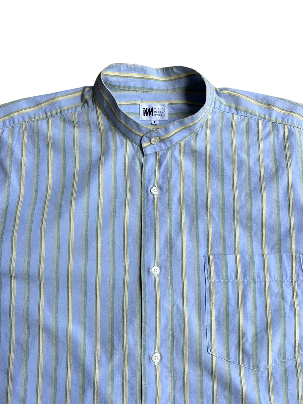 Issey Miyake IM Miyake Design Studio Shanghai Stripe Shirt Size US XL / EU 56 / 4 - 2 Thumbnail