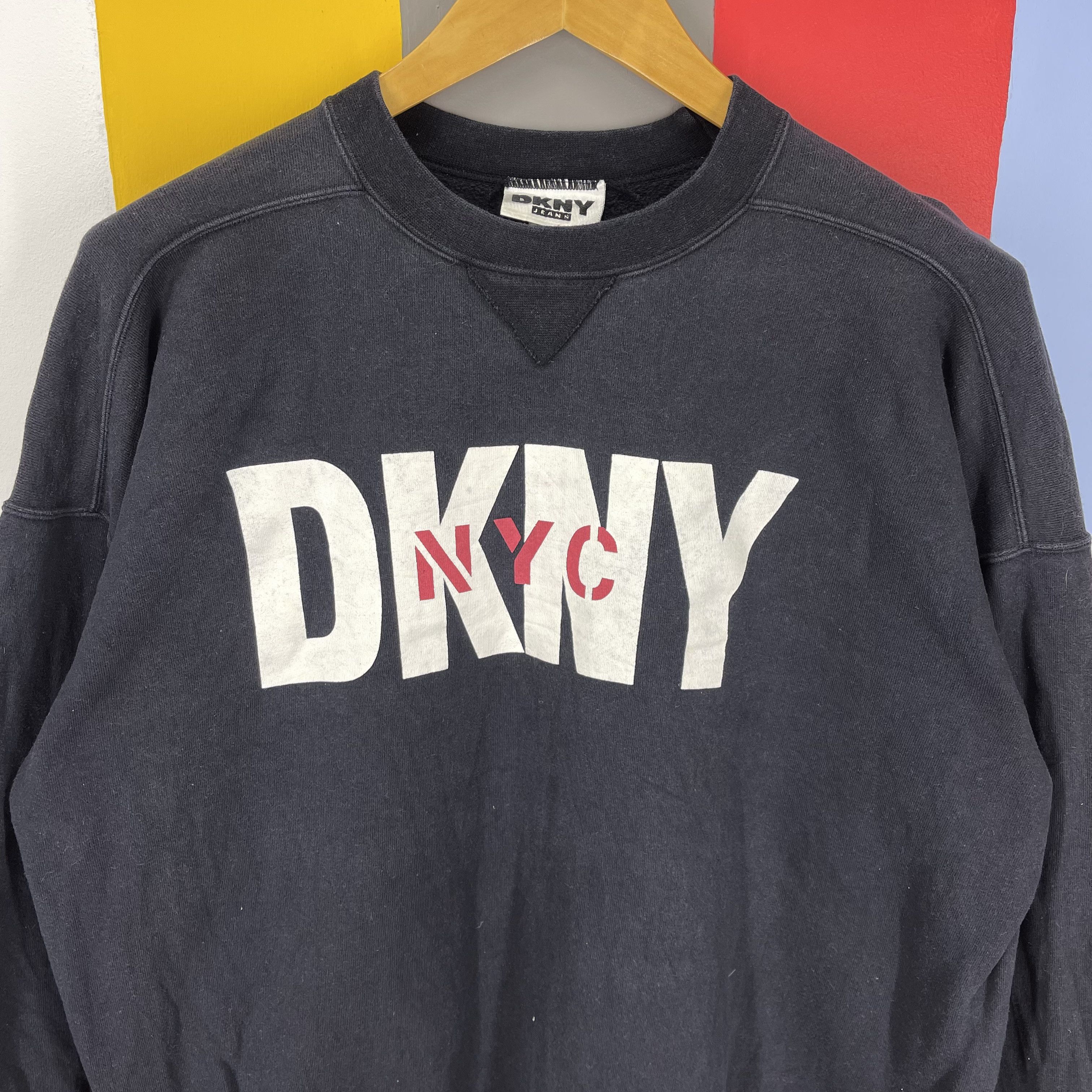 DKNY 90s Vintage DKNY NYC Crew Neck Sweatshirt #1379/AV Size US XL / EU 56 / 4 - 2 Thumbnail