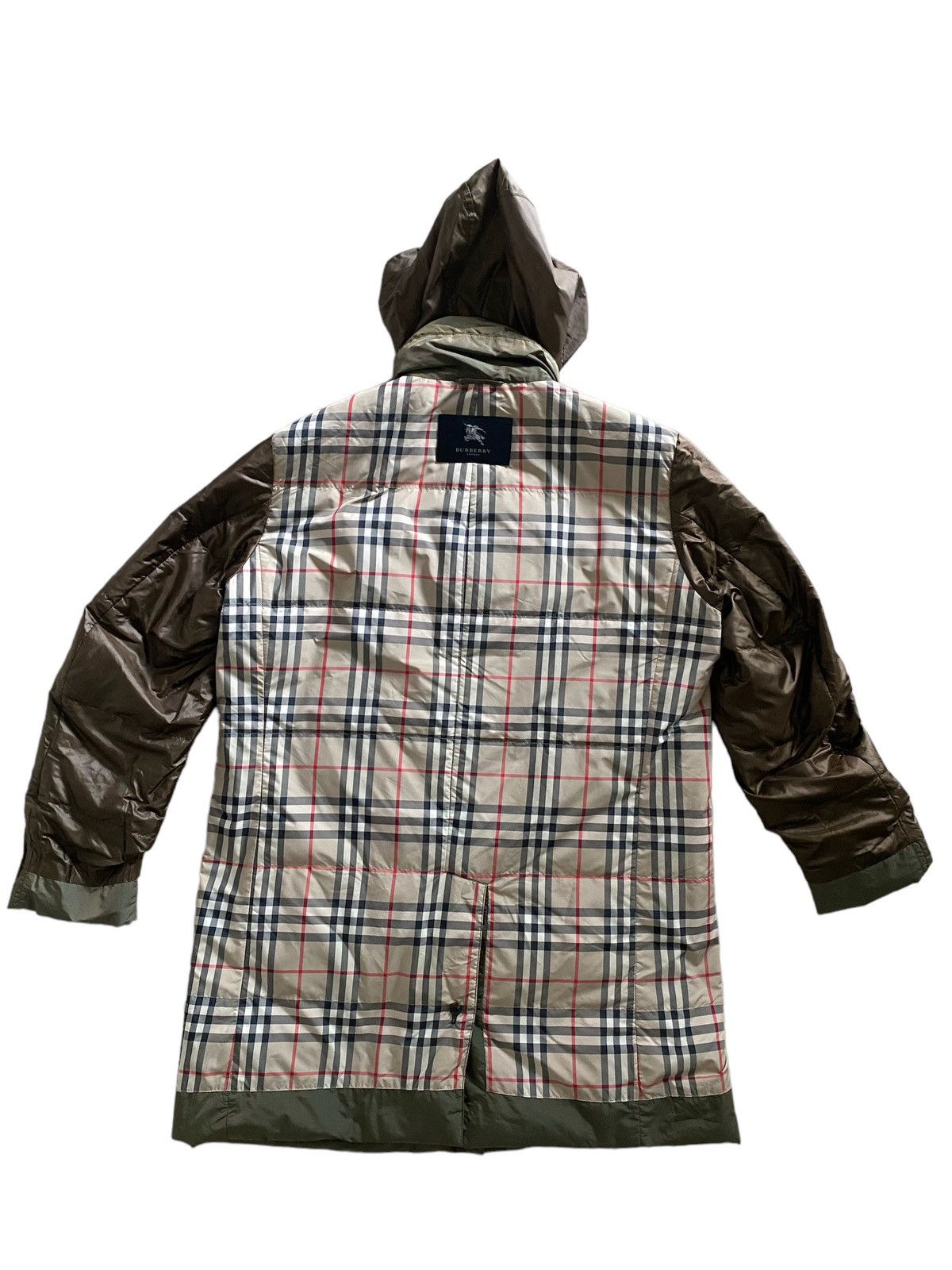 Burberry × Vintage Rare Burberry London Nylon Jacket Hoodie Check nice design Size US L / EU 52-54 / 3 - 12 Thumbnail
