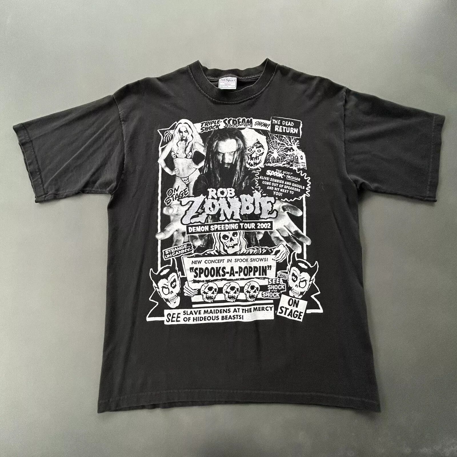 Vintage Vintage 2002 ROB ZOMBIE Demon Speeding Tour Size US XL / EU 56 / 4 - 1 Thumbnail