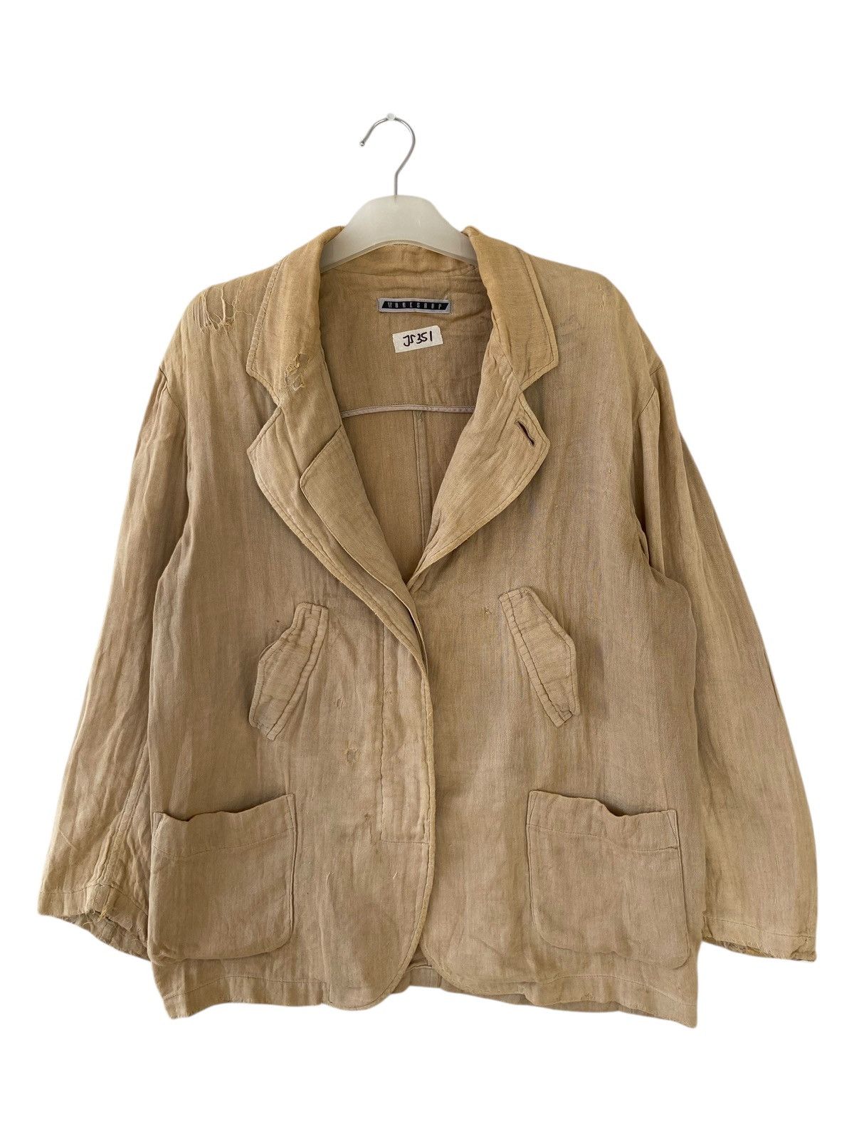 Vintage Vintage Workshop by Yohji Yamamoto Distressed Jacket Size US L / EU 52-54 / 3 - 1 Thumbnail