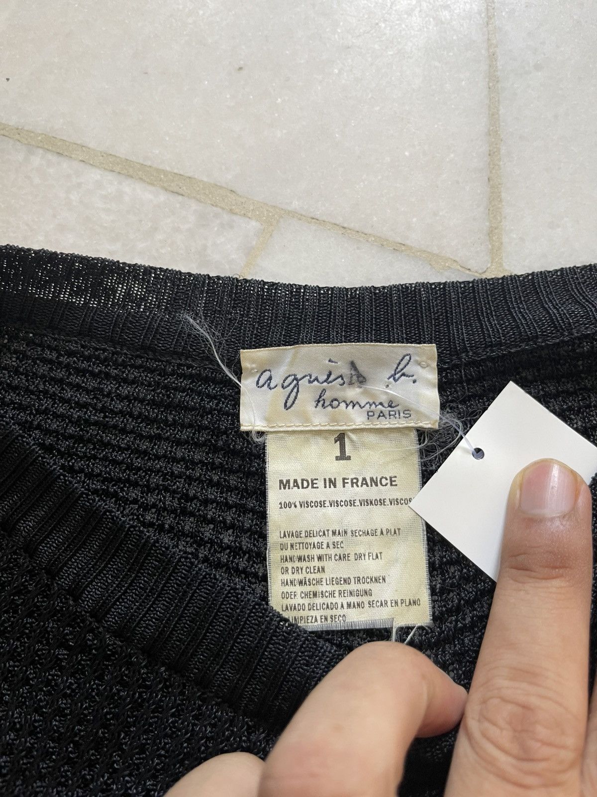 agnes b. Vintage Agnes B Homme Mesh Knitwear Size US M / EU 48-50 / 2 - 12 Thumbnail