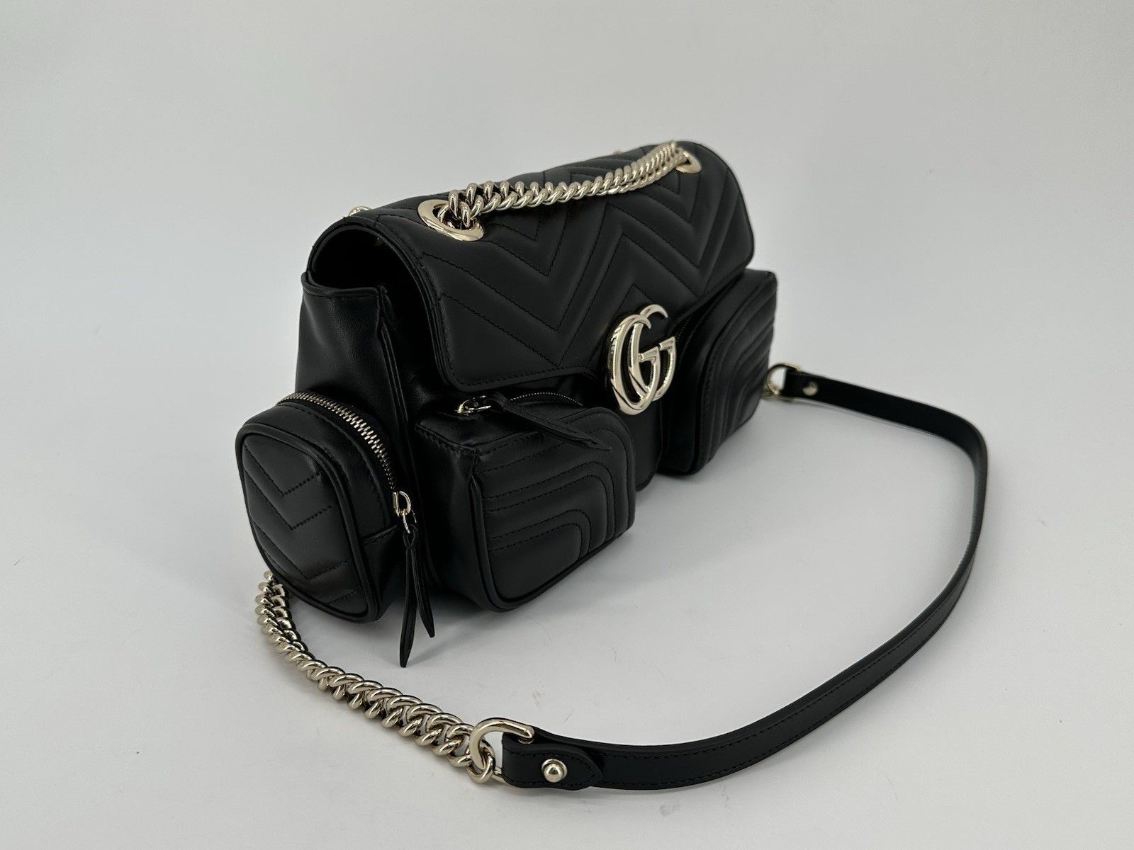 Gucci New Gucci Bag Marmont Leather Black Woman Size ONE SIZE - 4 Thumbnail