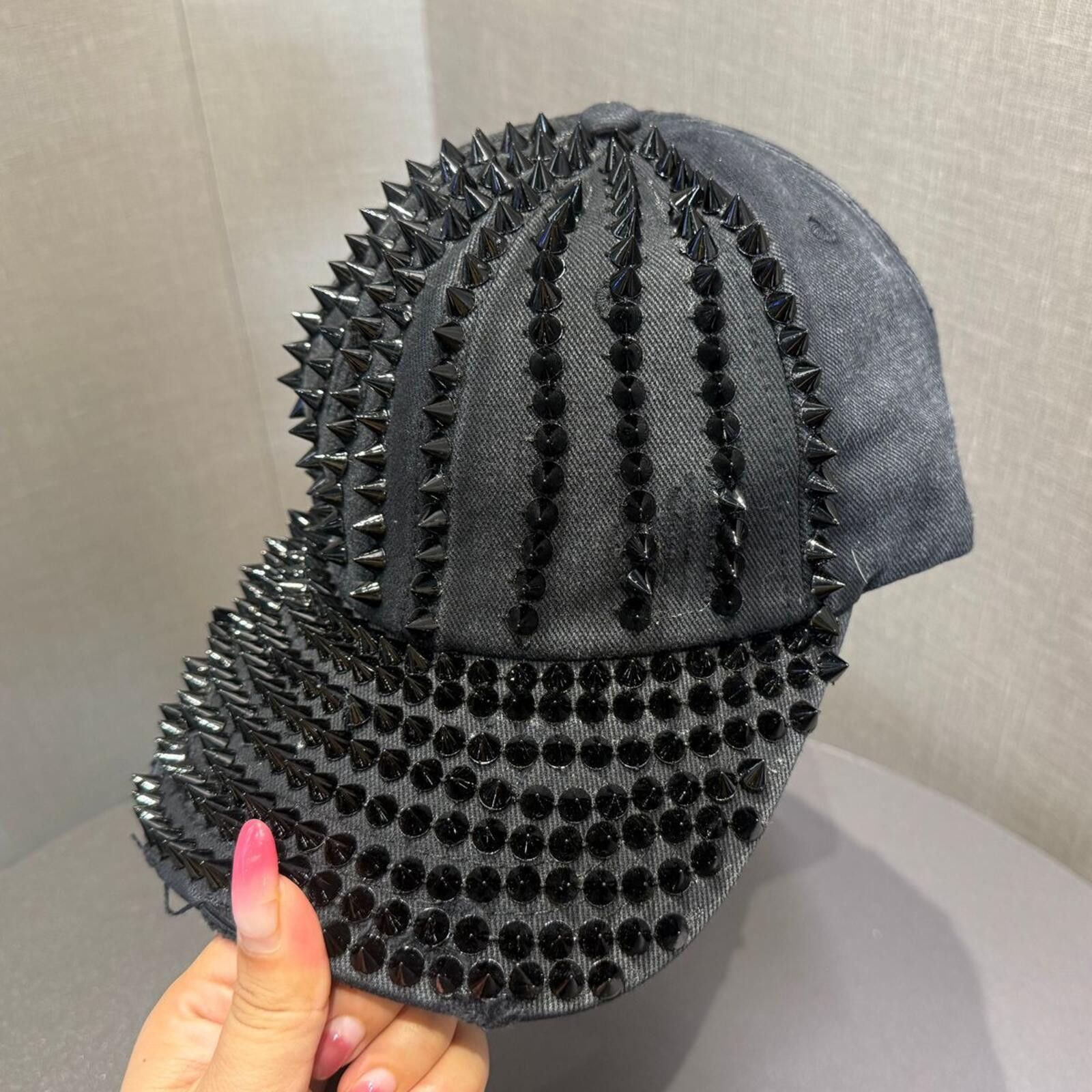 Other Spike Pyramid Stud Baseball Cap | Punk Multicolour Street Size ONE SIZE - 4 Thumbnail