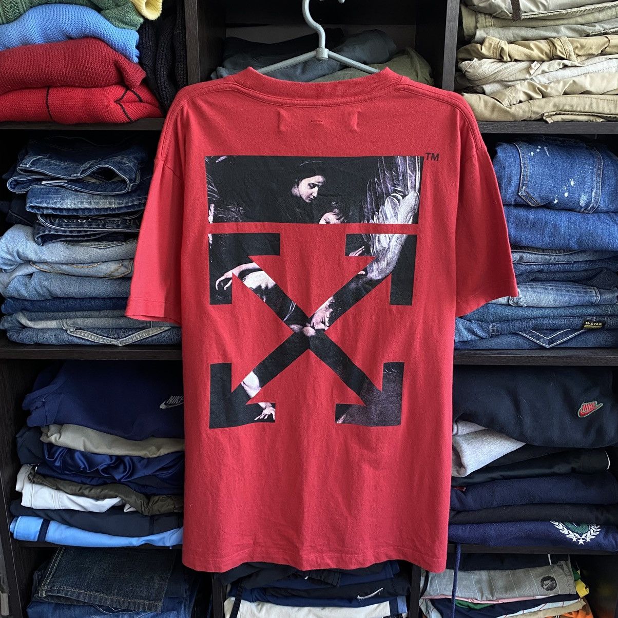 Off-White Luxury Off White big graphic logo y2k opium hype tee Size US S / EU 44-46 / 1 - 1 Thumbnail