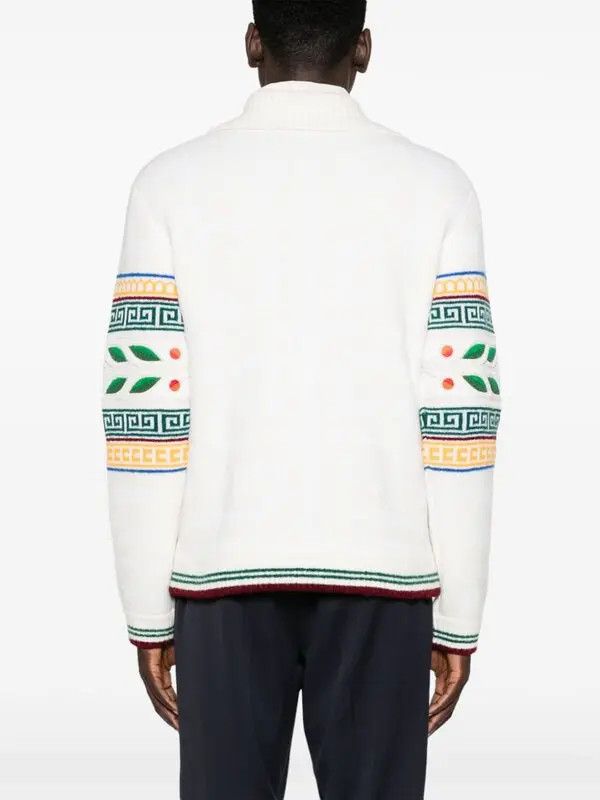 Casablanca o1mle0326 Lauriel Olumpique Jumper Sweater Les Anneauc Size US S / EU 44-46 / 1 - 4 Thumbnail