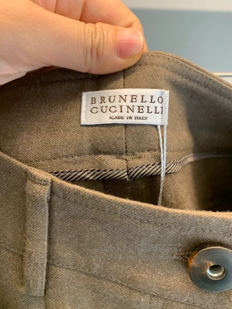 Brunello Cucinelli Brunello Cucinelli Khaki Wool Casual Pants Size 27" / US 4 / IT 40 - 7 Thumbnail