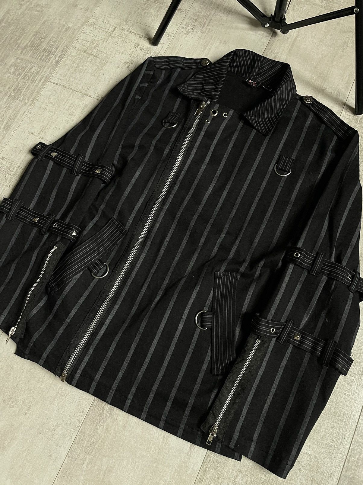 Vintage Avant Garde 00’s Jacket Bondage Gothic Black RARE Size US S / EU 44-46 / 1 - 2 Thumbnail