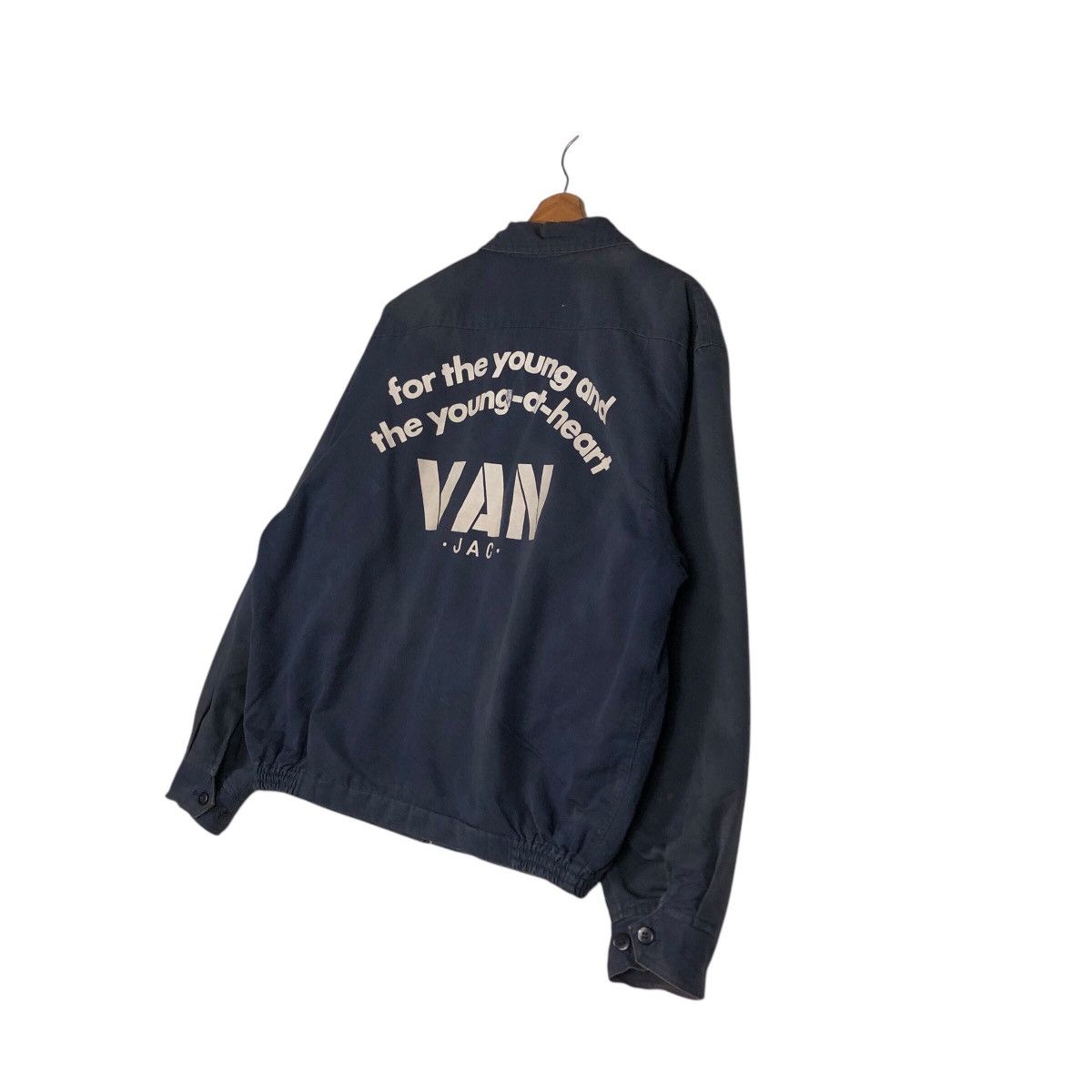 Japanese Brand 📌Vintage Bomber Jacket Van Jac Big Logo Spell Out Size US L / EU 52-54 / 3 - 11 Thumbnail