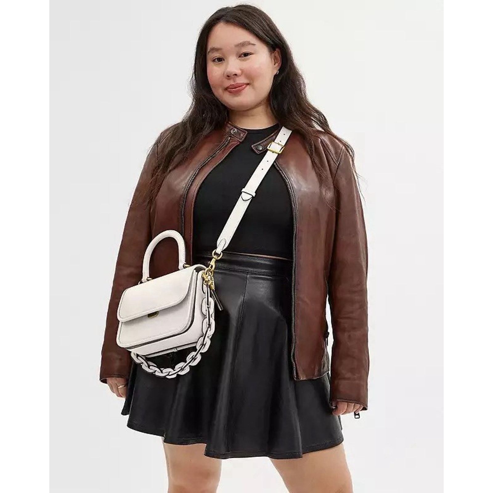 Coach NWT Coach Rogue Top Handle Bag Chalk Glove Leather CP135 Size ONE SIZE - 17 Thumbnail