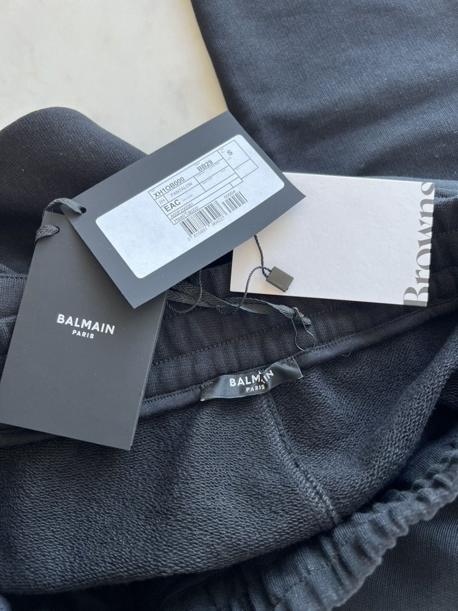 Balmain BALMAIN Logo Cotton Track Pants Slim fit Size US 30 / EU 46 - 6 Thumbnail