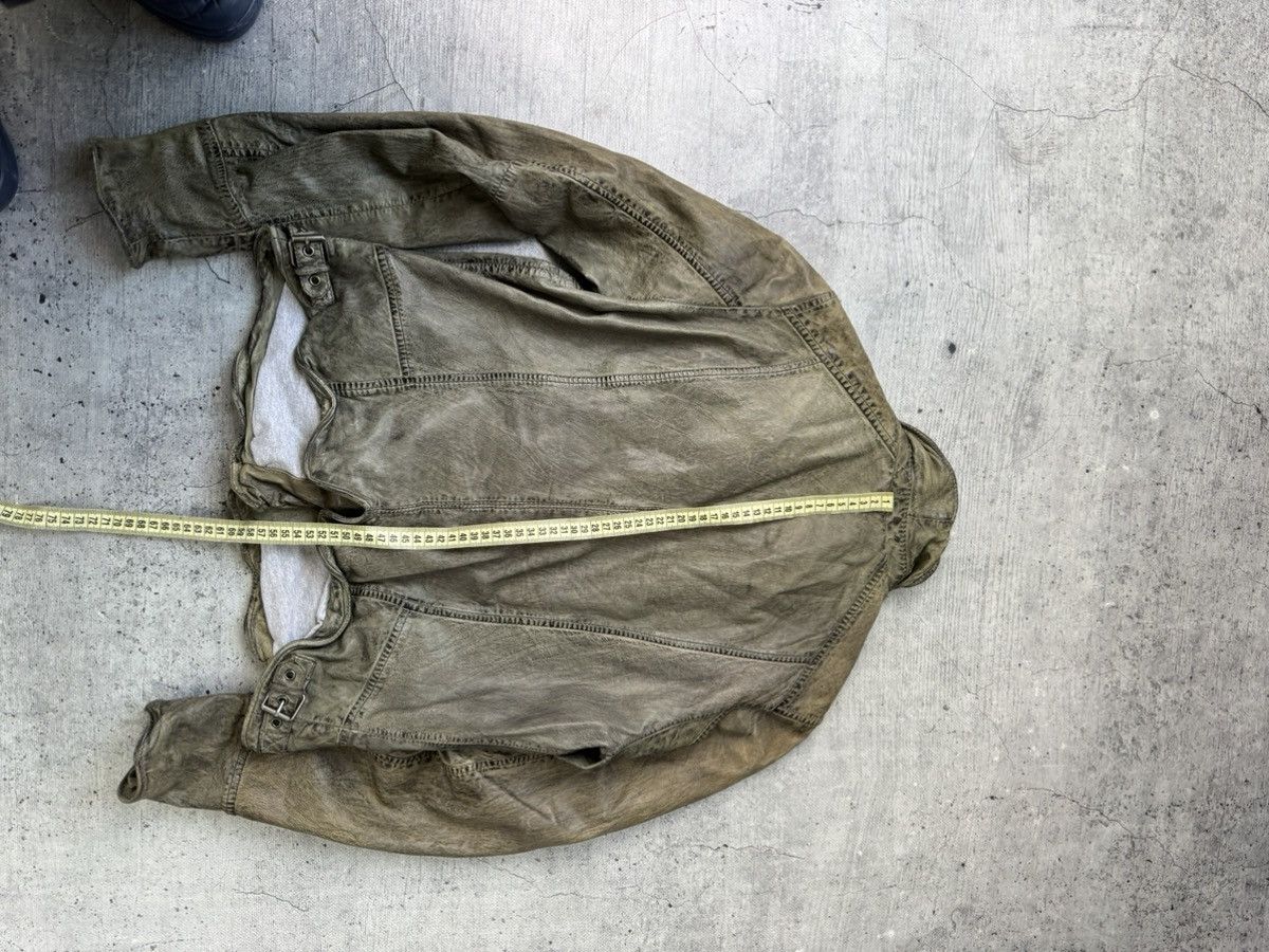 Genuine Leather Y2K Asymmetrical zip Leather jacket Rick Owens VTG STYLE Size XL / US 12-14 / IT 48-50 - 10 Thumbnail