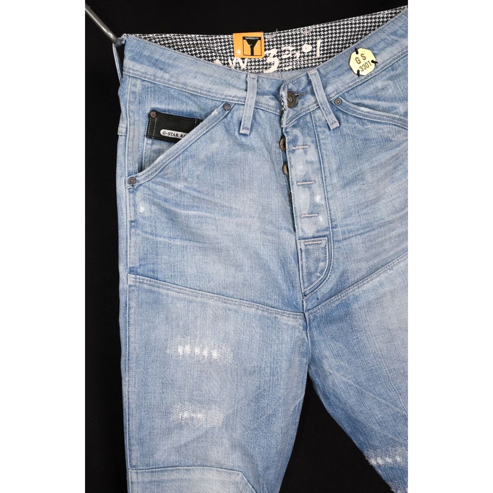G-Star G-Star RAW Dean Loose Tapered Nippon Denim Vintage Repair Women's Jeans W24/L30 Size 42" / US 20 - 3 Thumbnail